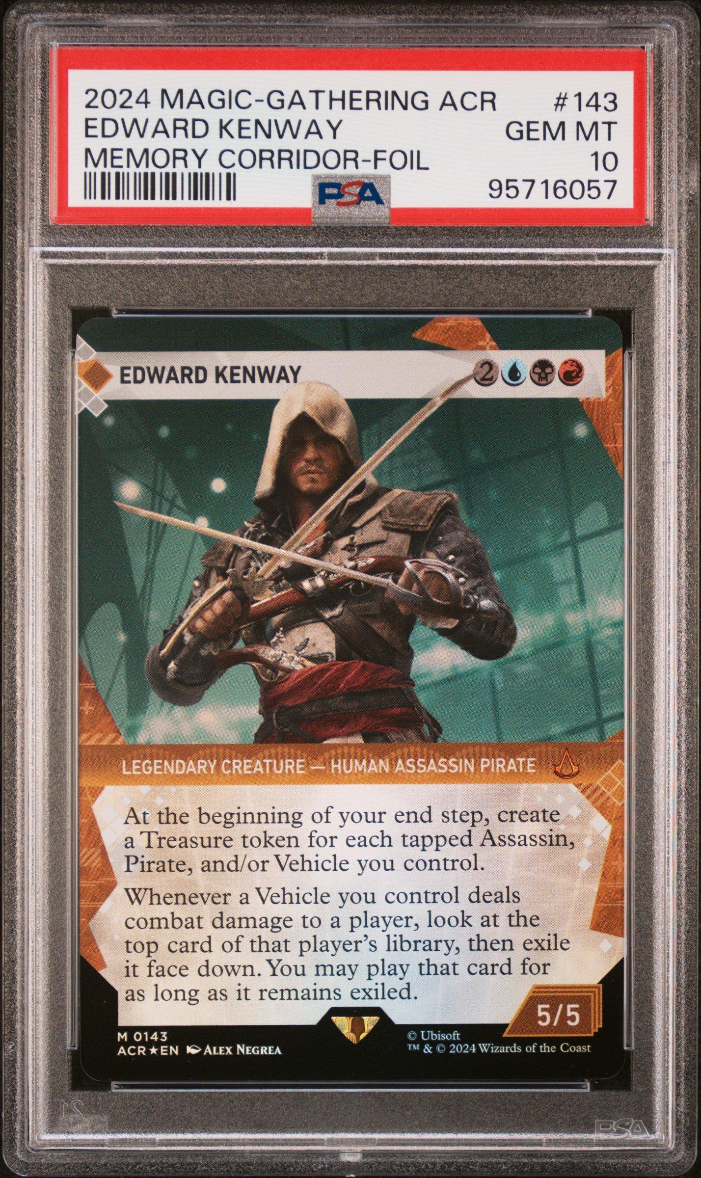 2024 Magic The Gathering Assassin's Creed 143 Edward Kenway Memory Corridor  Showcase-foil PSA 10 Graded Card | GameStop