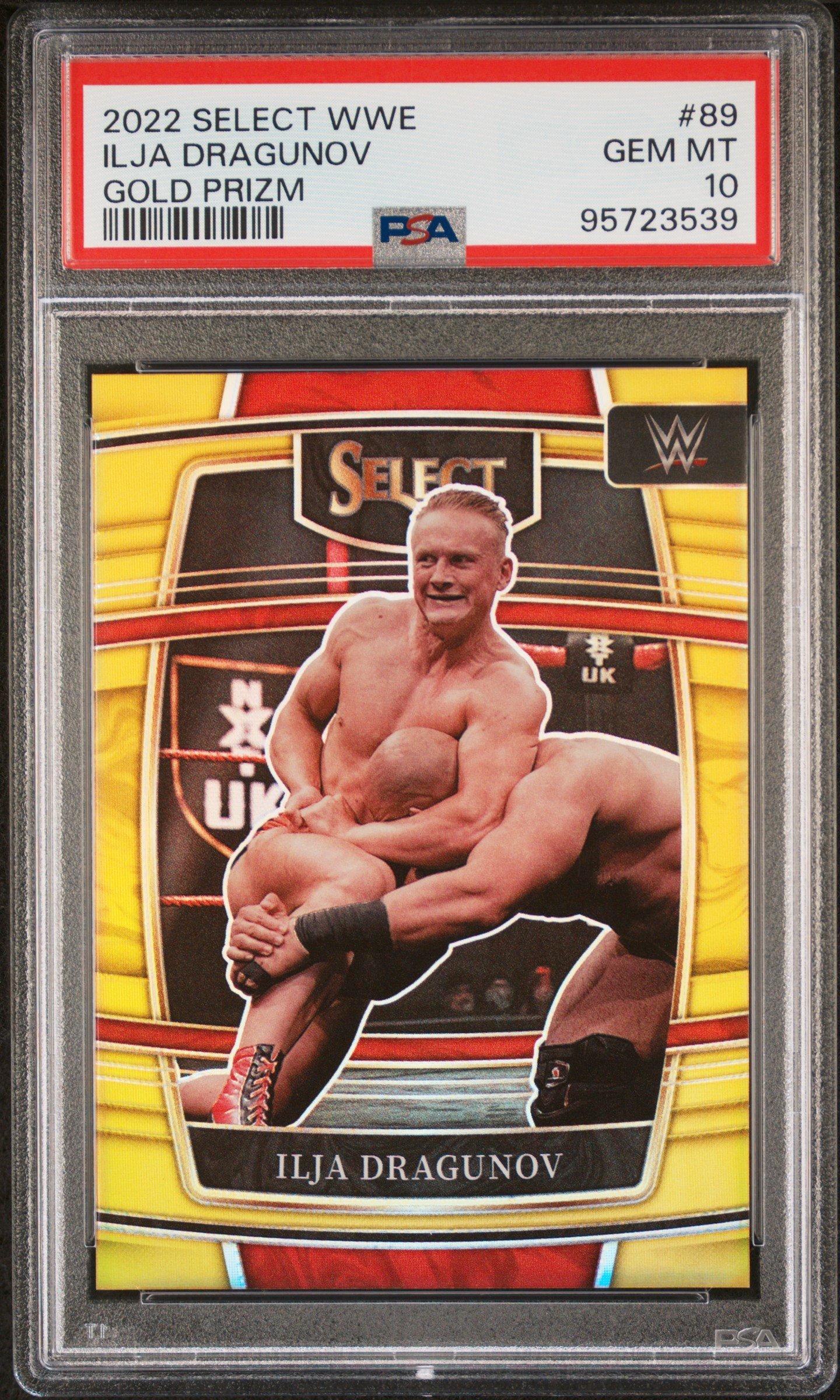 2022 Panini Select Wwe 89 Ilja Dragunov Gold Prizm PSA 10 Graded