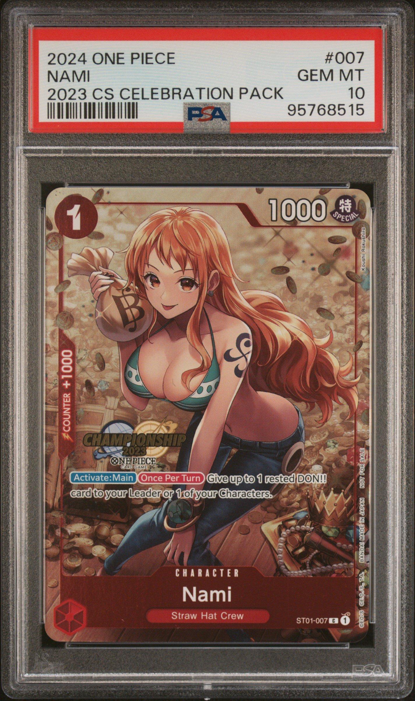 2024 One Piece Championship 2023 Celebration Pack 007 Nami PSA 10