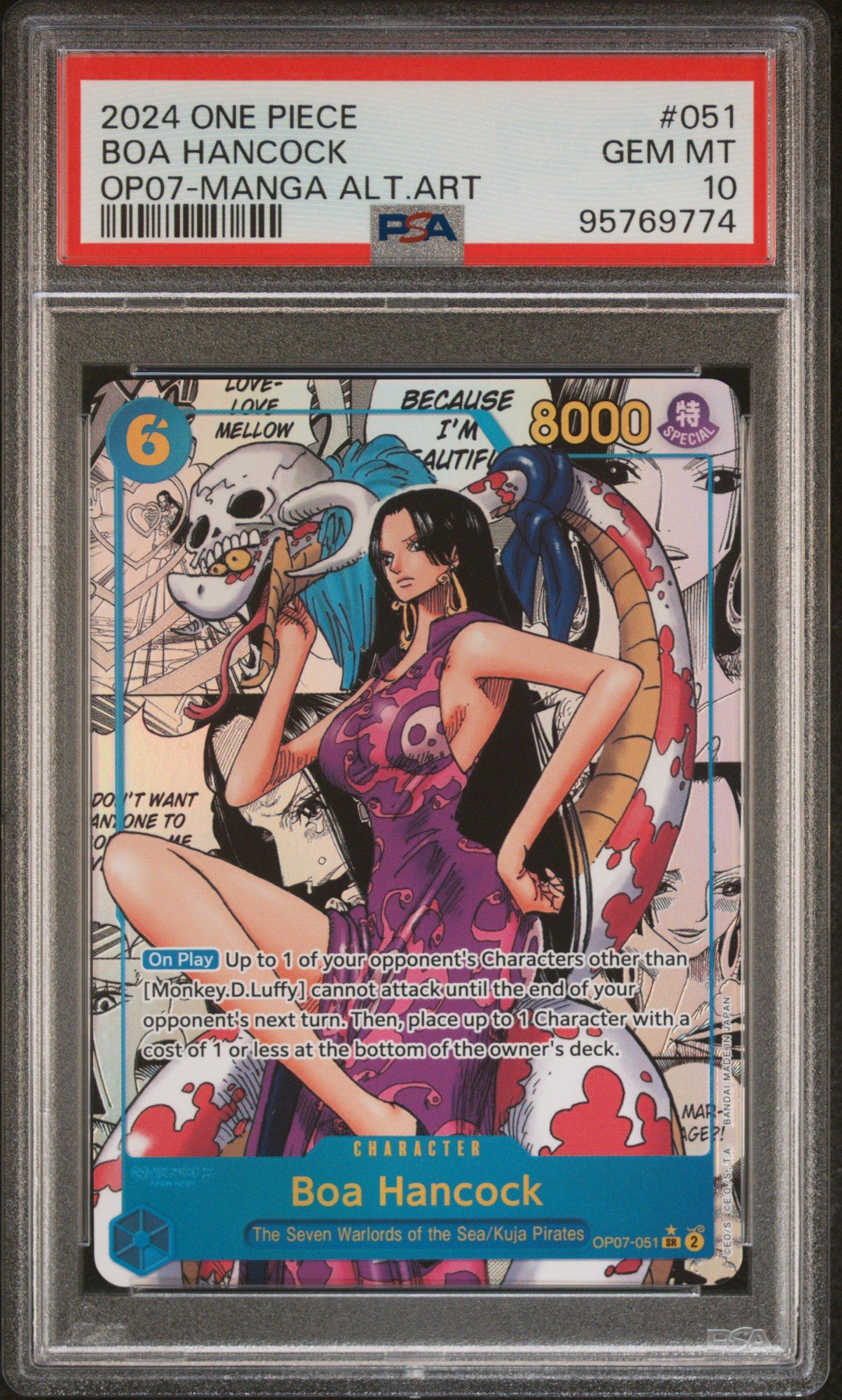 2024 One Piece 500 Years In The Future 051 Boa Hancock Manga Alternate Art PSA 10
