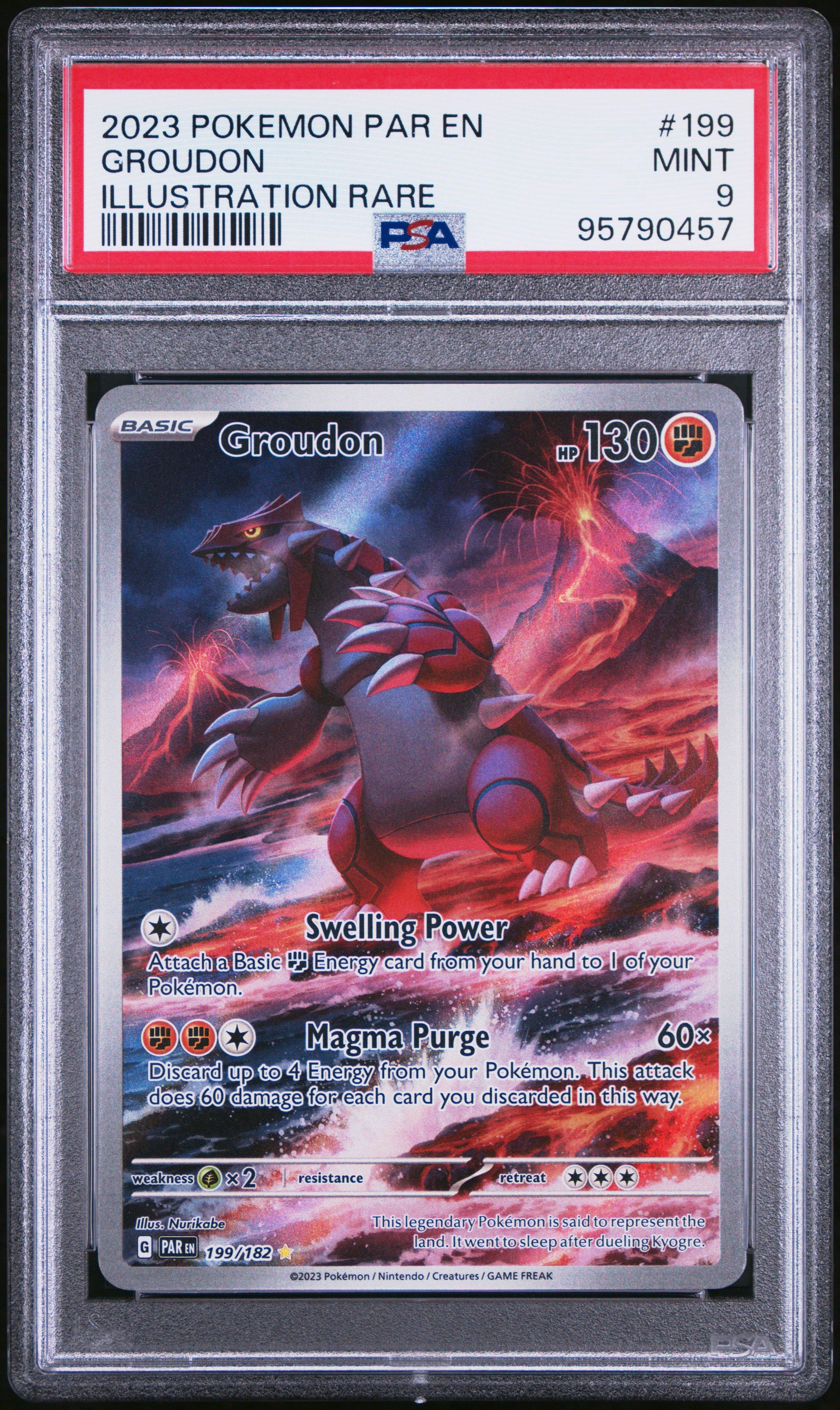 pokemon groudon card Groudon - 199/182 - SV04: Paradox Rift [ILLUSTRATION RARE]
