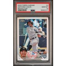 2023 Topps Chrome 4 Anthony Volpe Refractor PSA 10