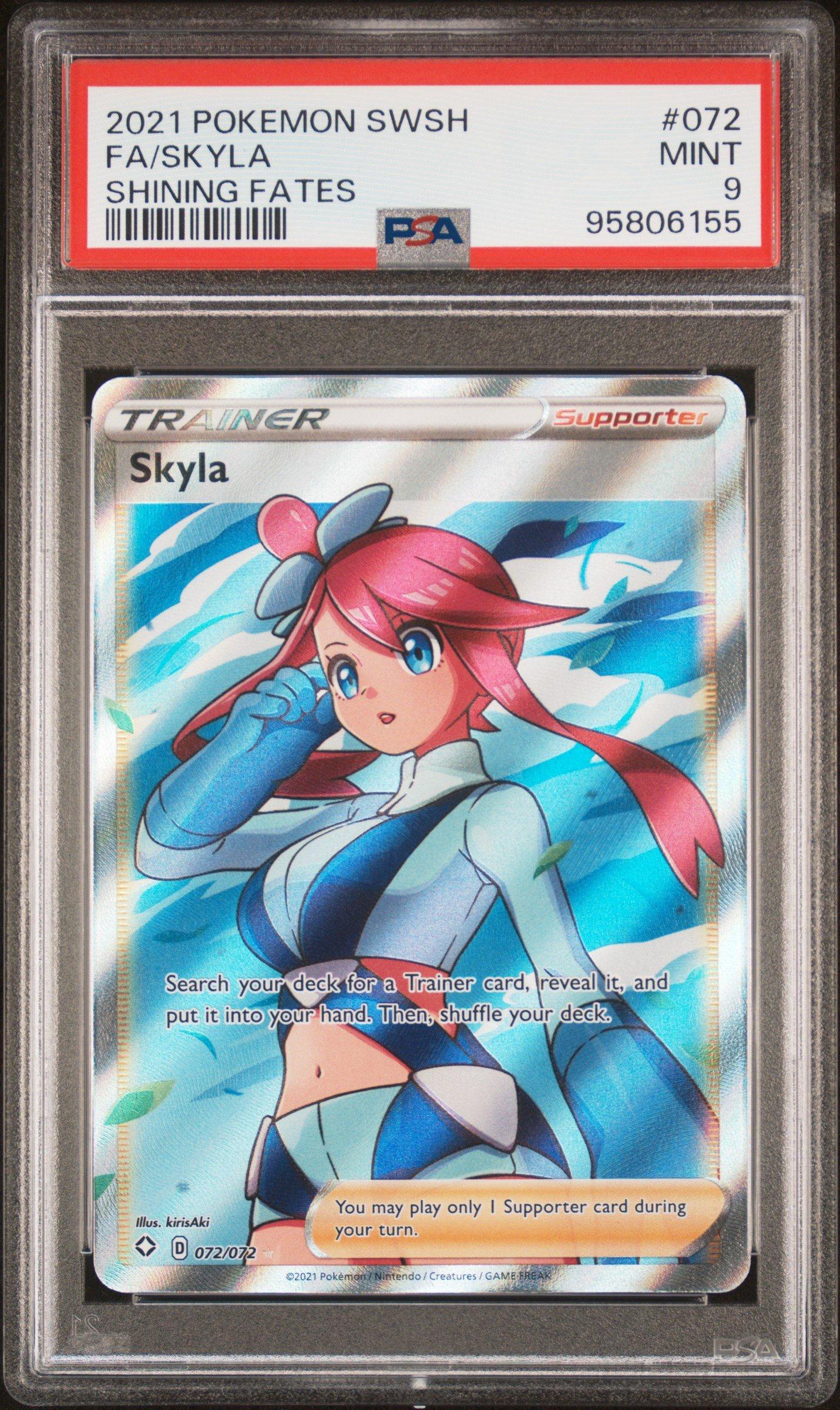 2021 Pokemon Sword & Shield Shining Fates 072 Full Art/skyla PSA 9