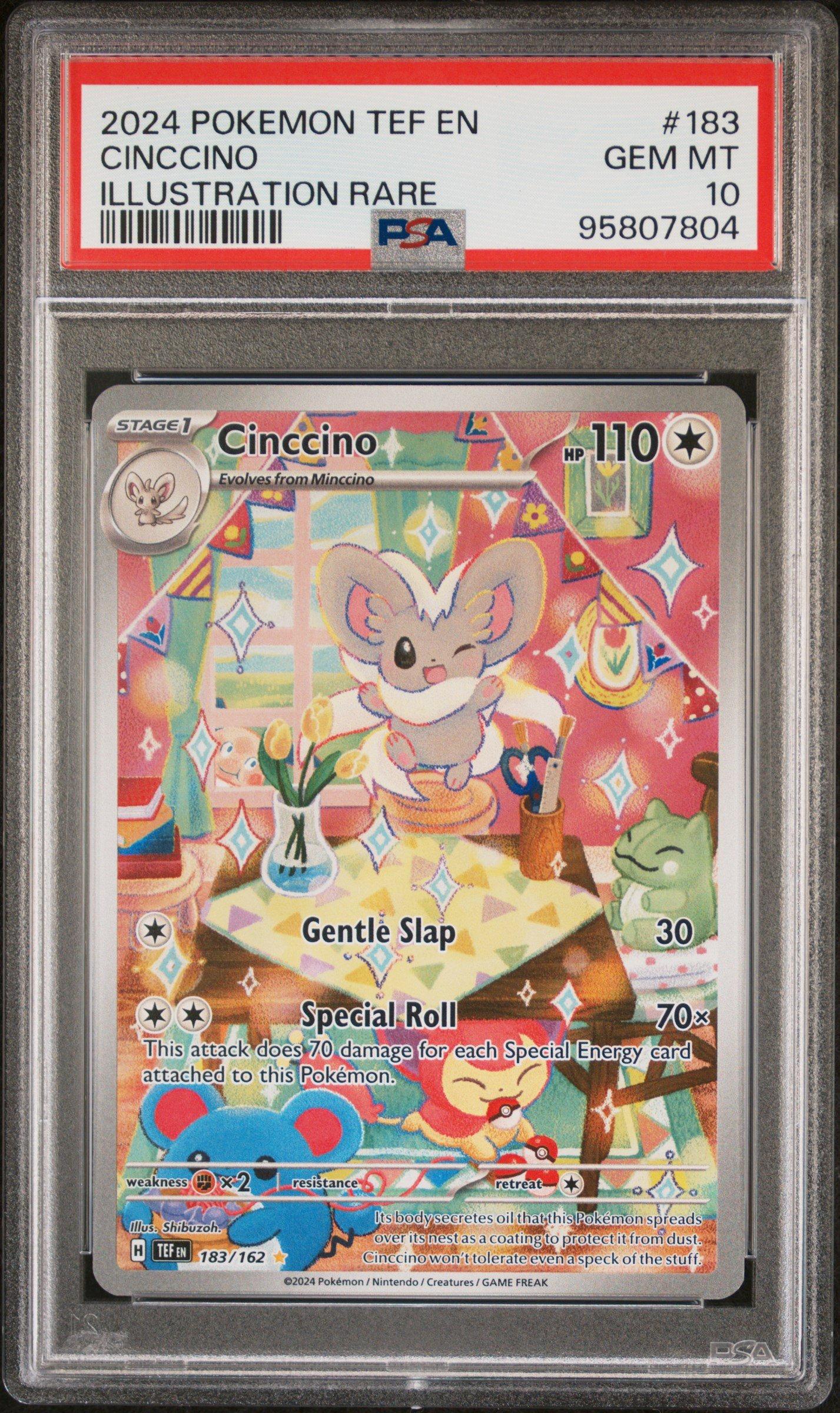 2024 Pokemon Tef En-temporal Forces 183 Cinccino Illustration Rare