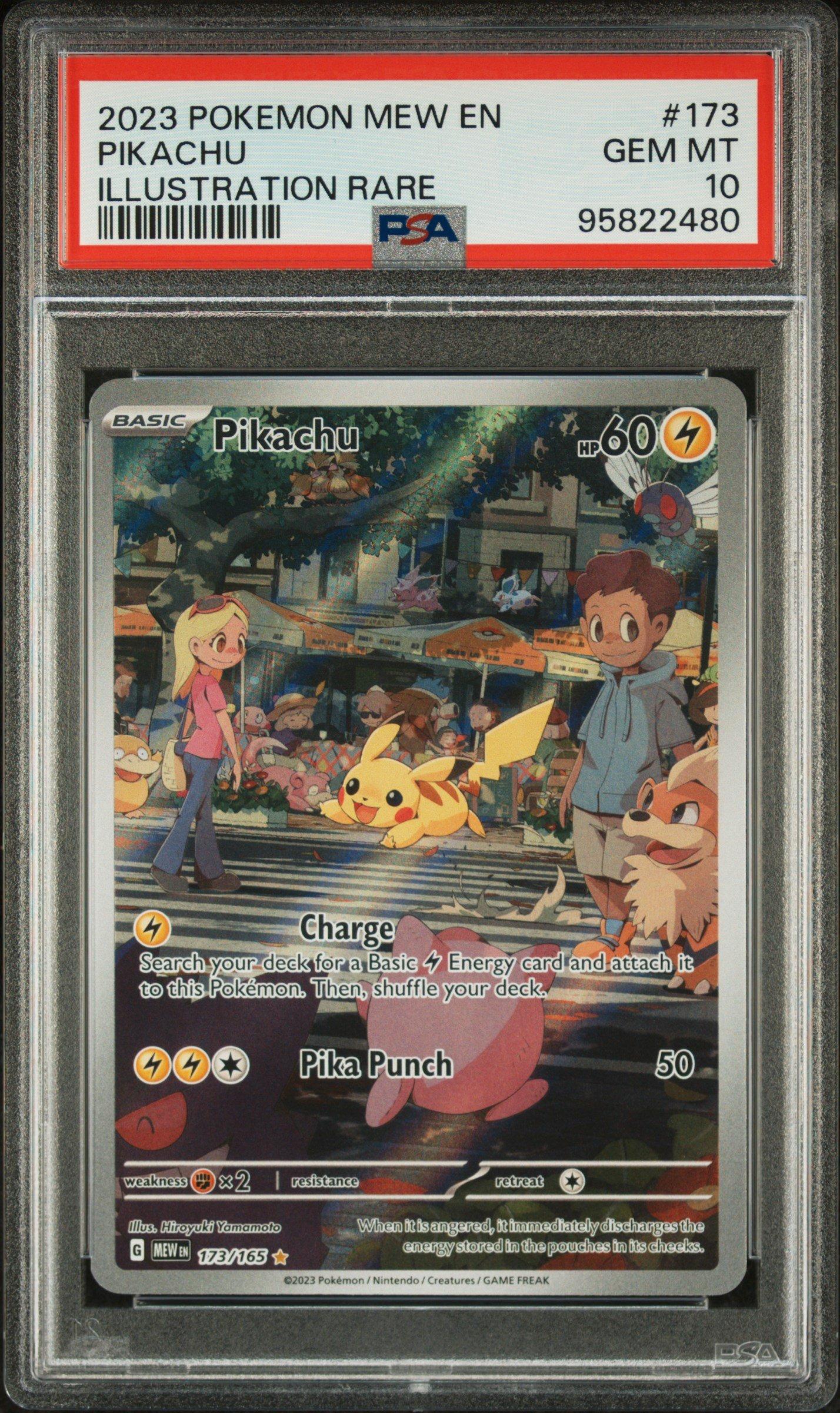 2023 Pokemon Mew En-151 173 Pikachu Illustration Rare PSA 10