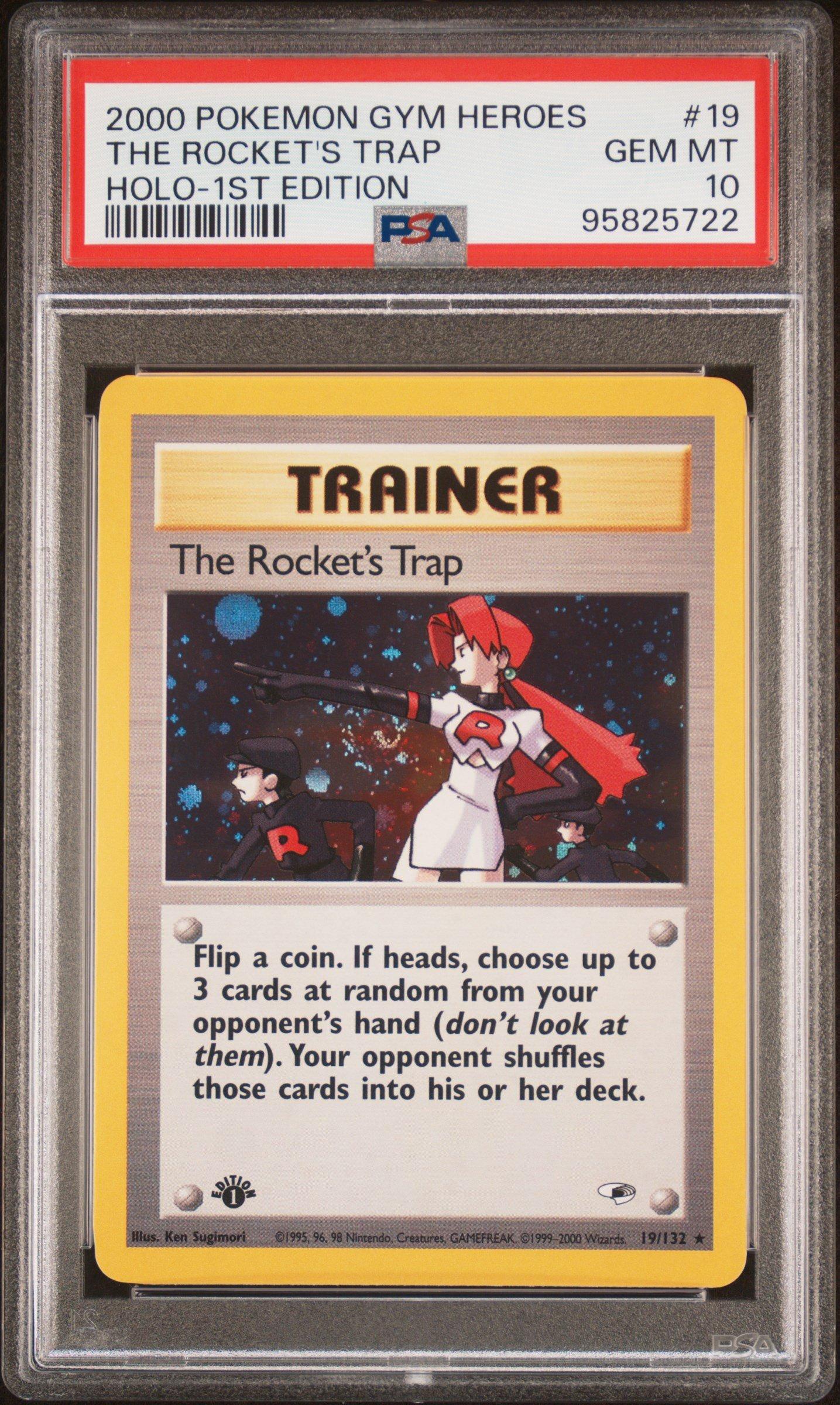 Heroes The Rocket's Trap 19 PSA 10 Pokemon graded card
