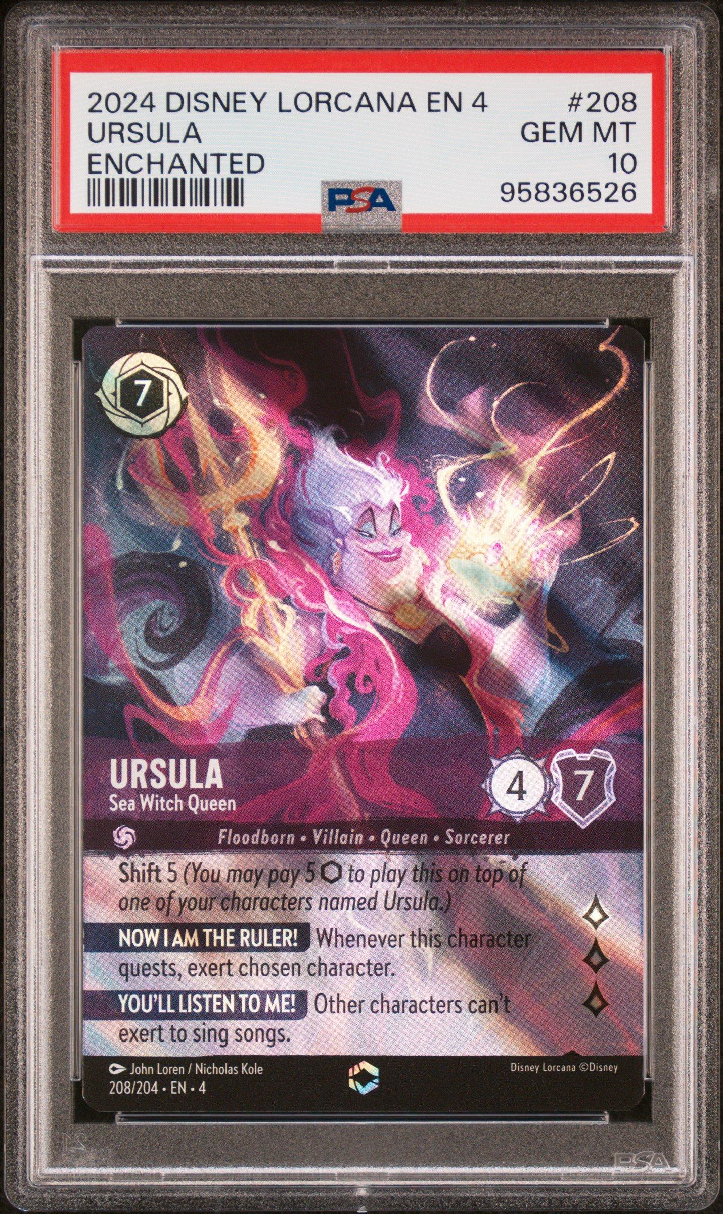 2024 Disney Lorcana En 4-ursula's Return 208 Ursula - Sea