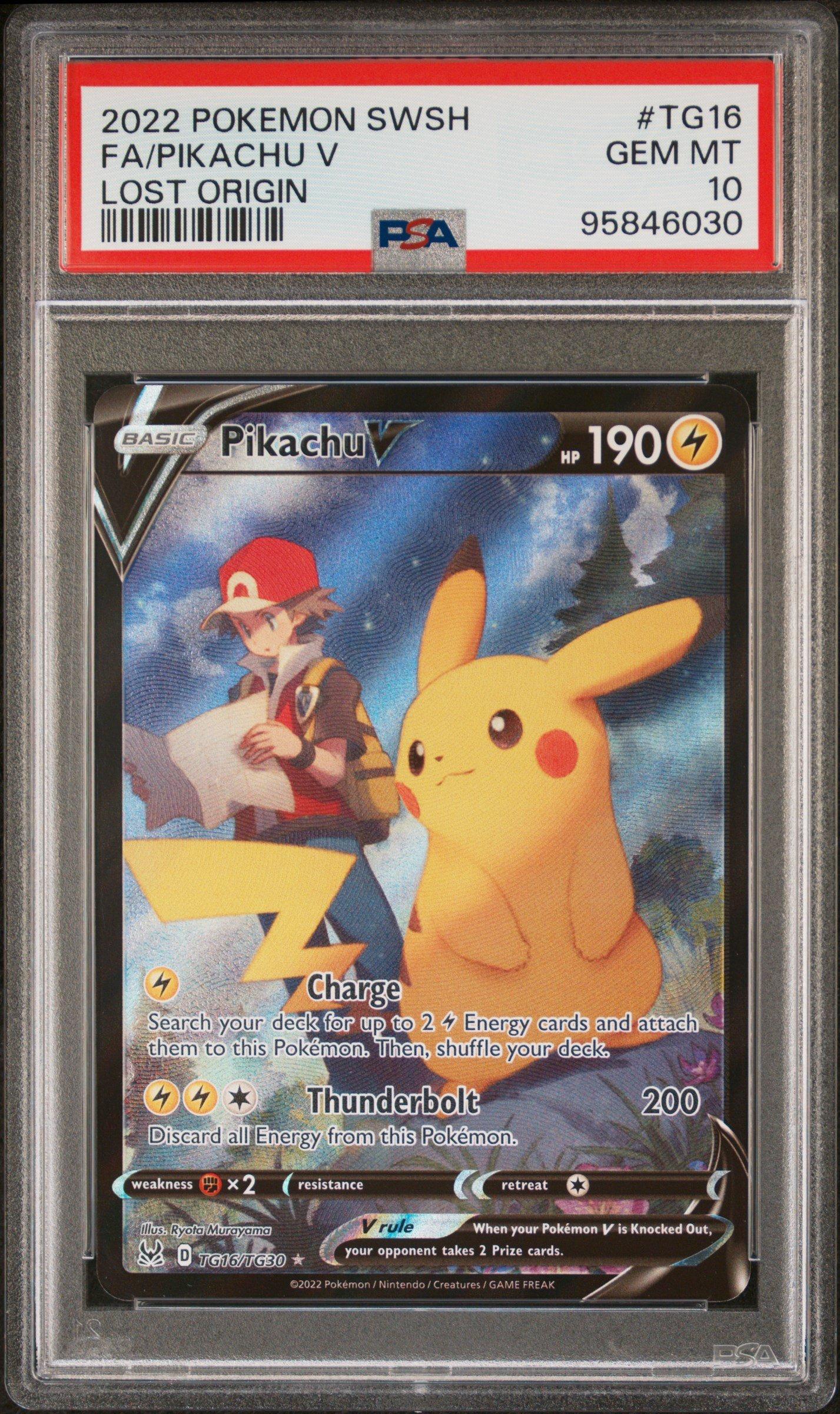 ポケモンカードゲーム 2022 POKEMON PIKACHU V #001 2022 Pokemon Sword & Shield Lost Origin Tg16 Full Art/pikachu V