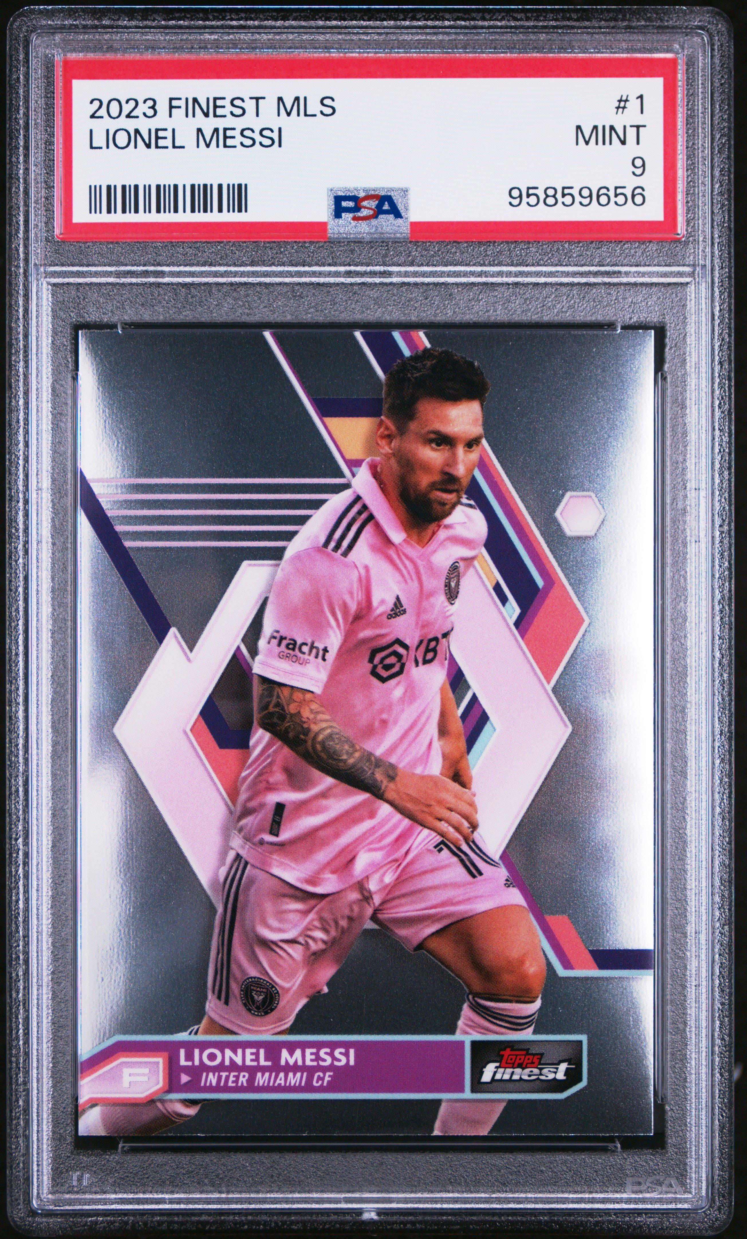 2023 Topps Finest Mls 1 Lionel Messi PSA 9