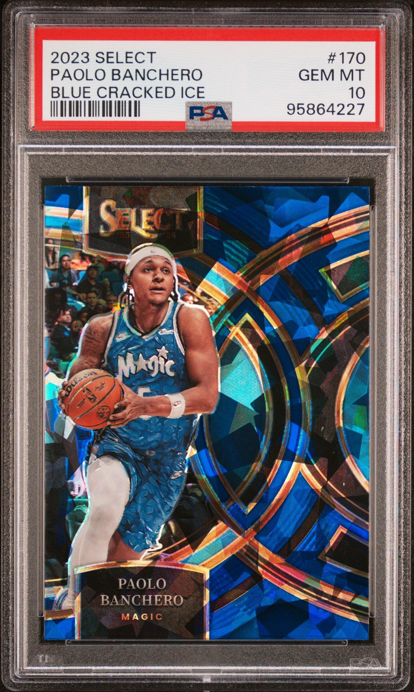Panini Select Paolo Banchero Blue Cracked Ice PSA