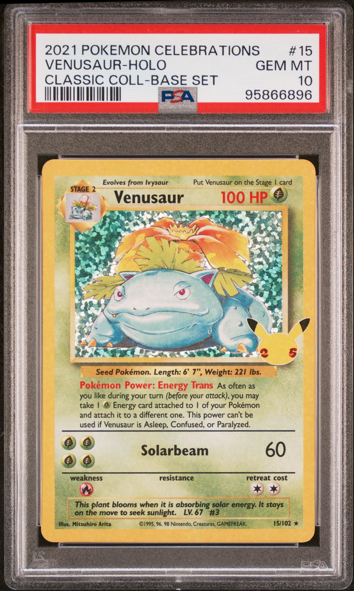2021 Pokemon Celebrations Classic Collection 15 Venusaur-holo PSA
