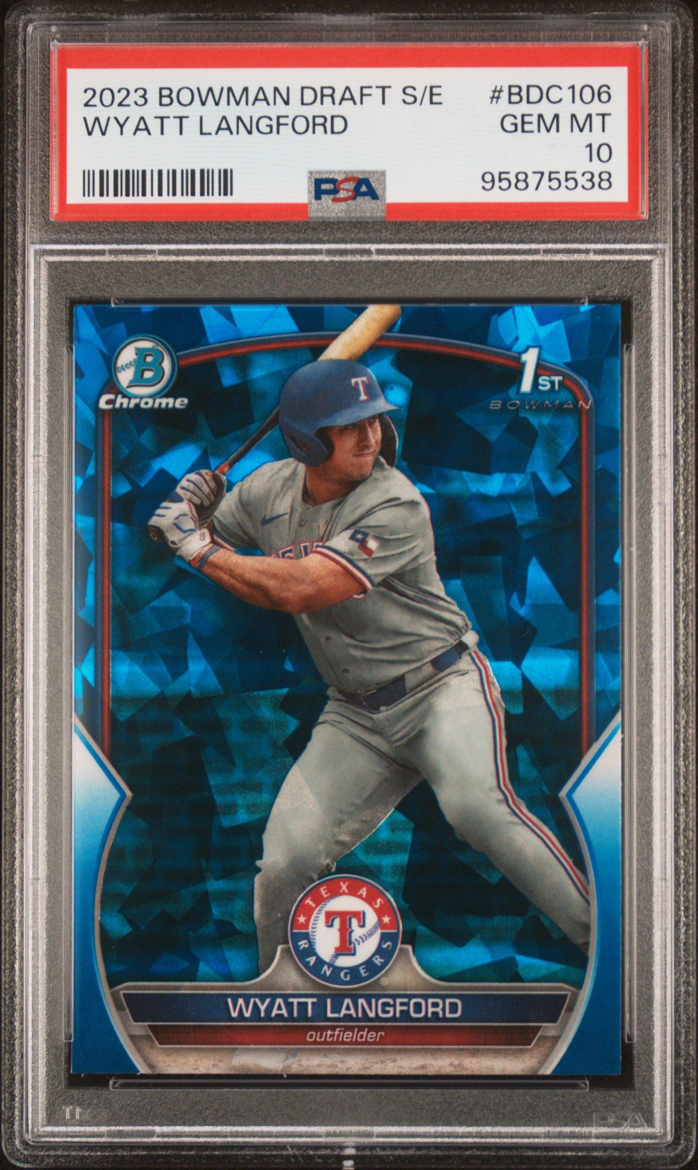 2023 Bowman Draft Sapphire Edition Bdc106 Wyatt Langford PSA 10