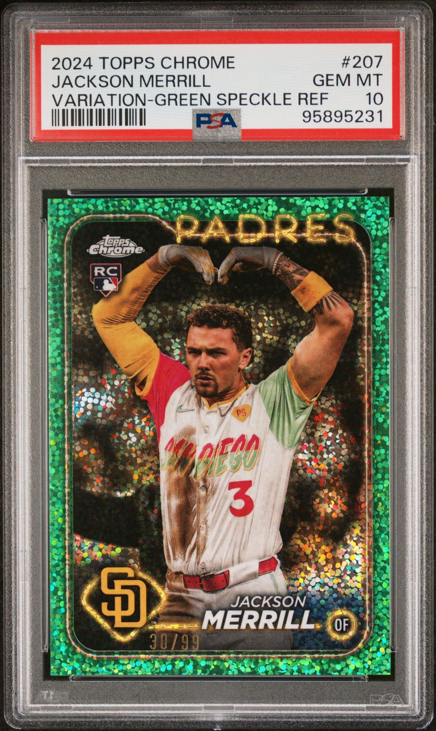 2024 Topps Chrome 207 Jackson Merrill Variation-green Speckle 