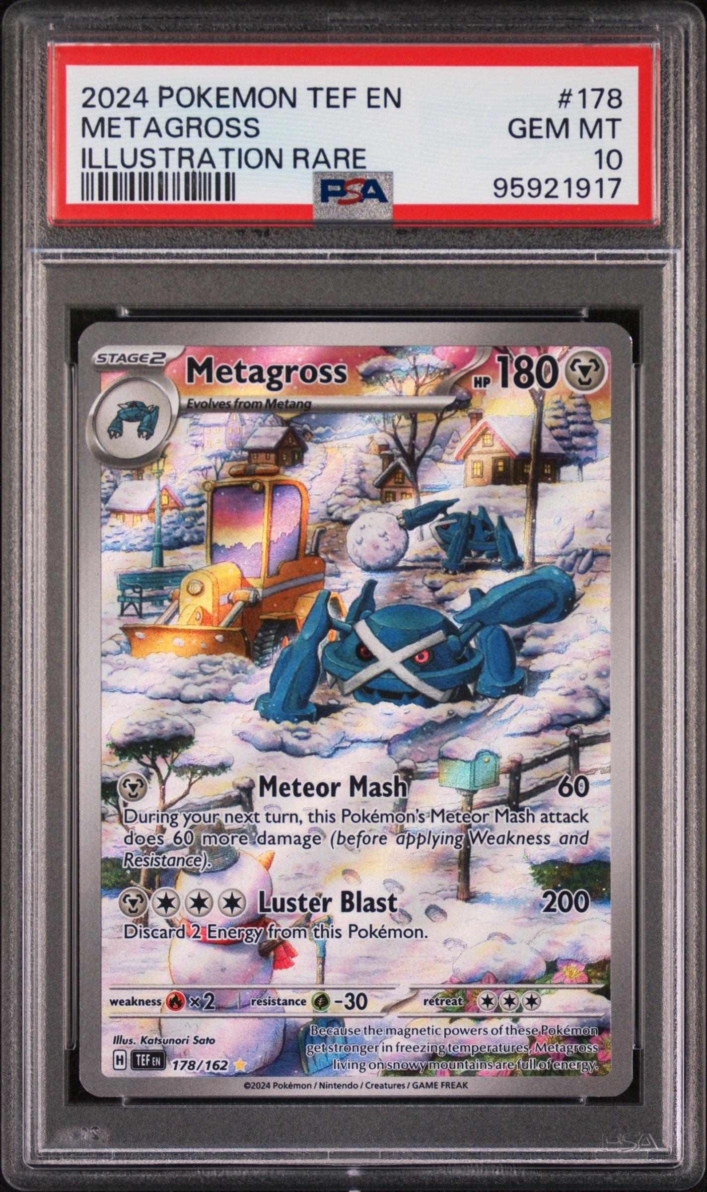 2024 Pokemon Tef En-temporal Forces 178 Metagross Illustration