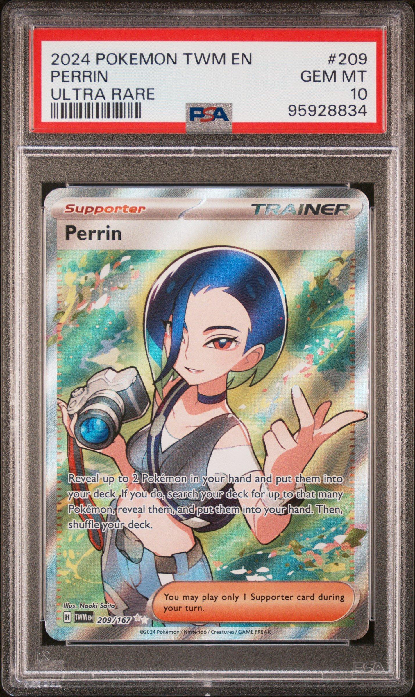 2024 Pokemon Twm En-twilight Masquerade 209 Perrin Ultra Rare PSA