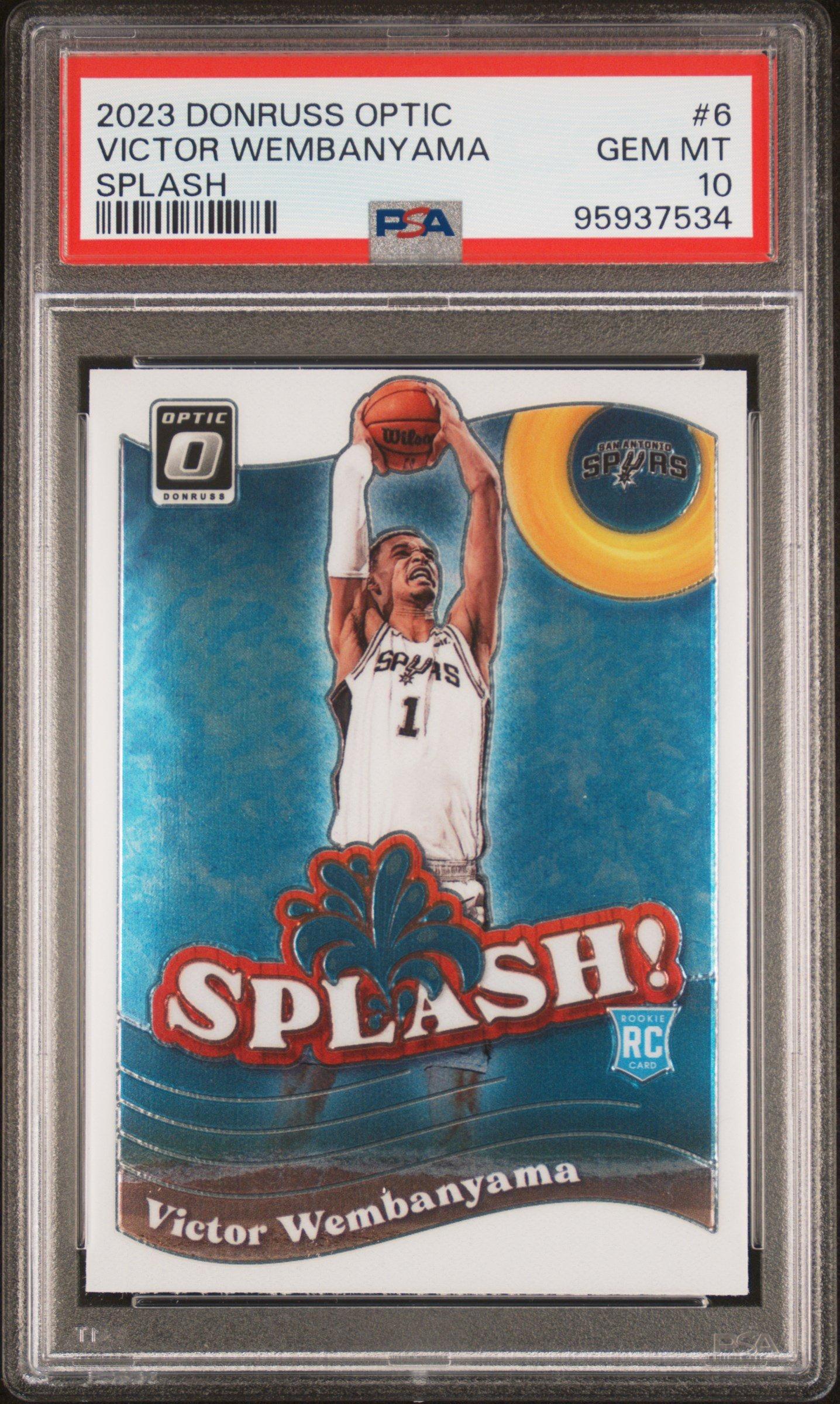 2023 Panini Donruss Optic Splash 6 Victor Wembanyama PSA 10 Graded 