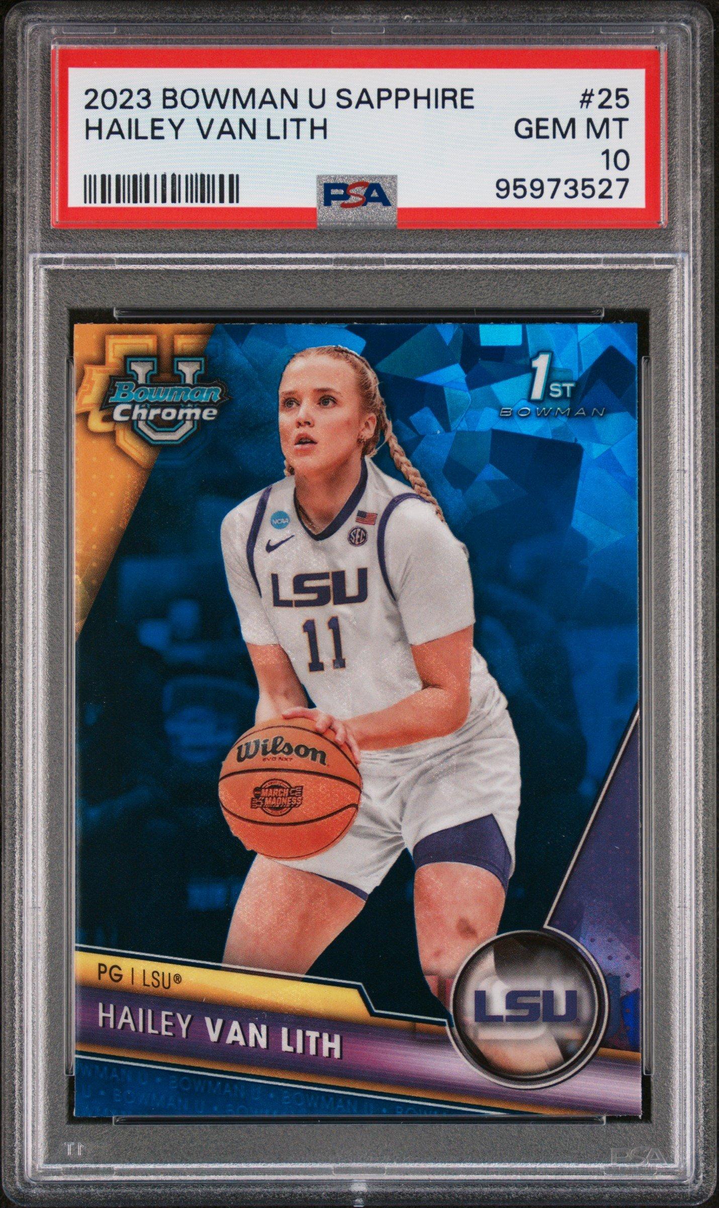 2023 Bowman University Chrome Sapphire 25 Hailey Van Lith PSA 10