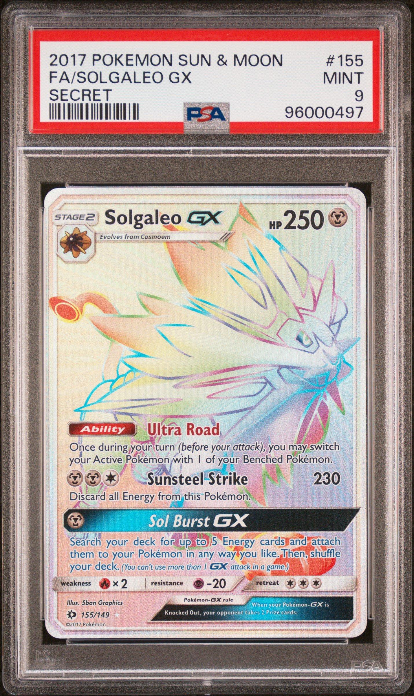 Pokemon Sun Moon Full Art Solgaleo Gx Secret Psa Gamestop