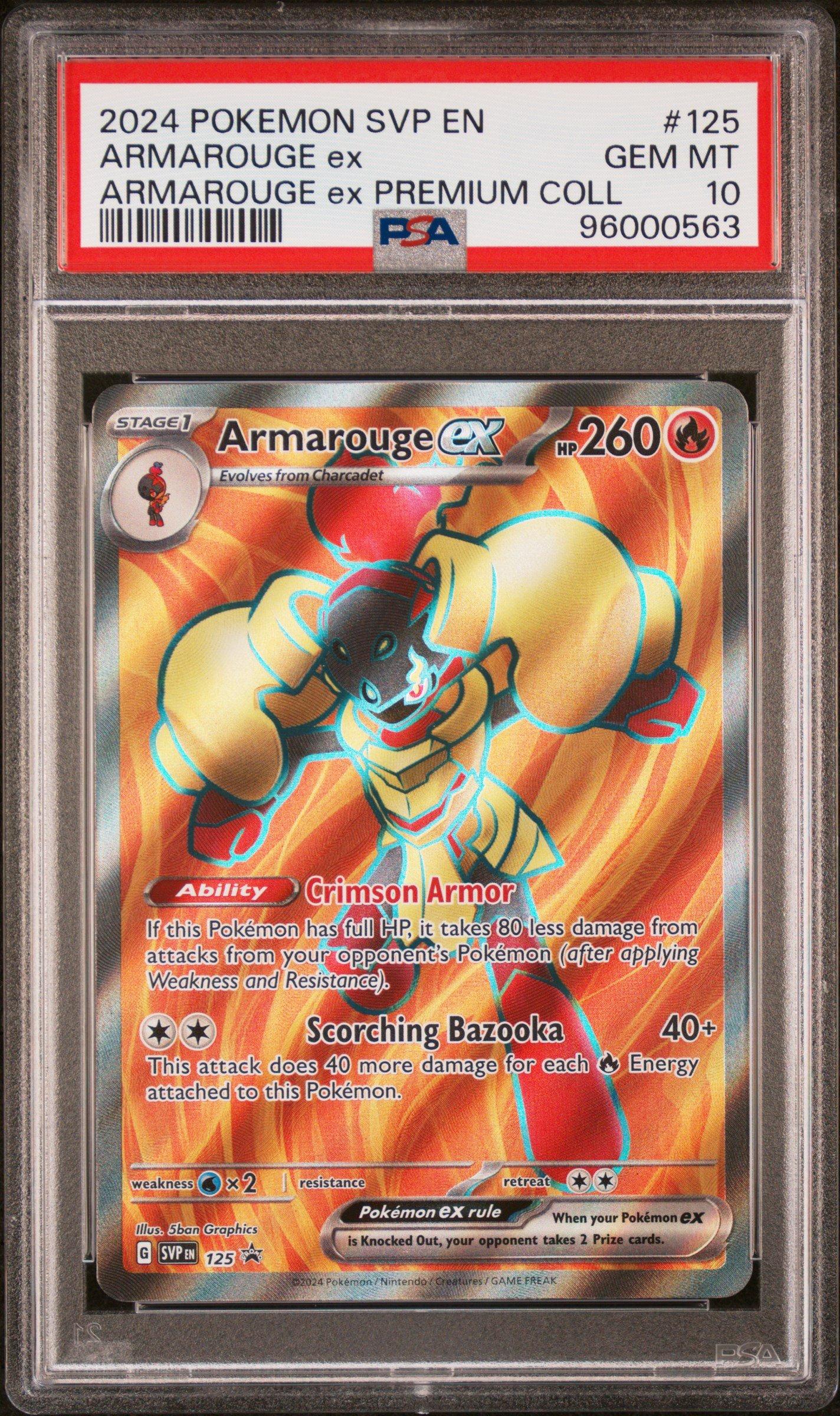 2024 Pokemon Svp En-sv Black Star Promo 125 Armarouge Ex Armarouge Ex Premium Collection PSA 10