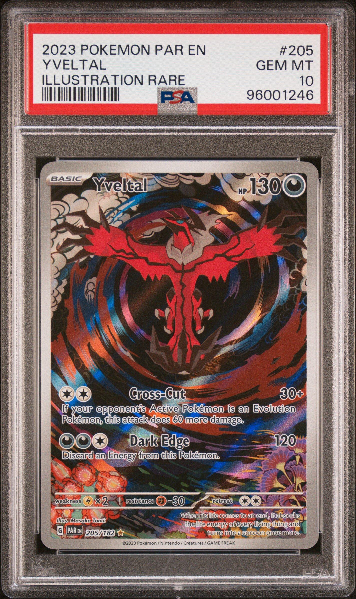 2023 Pokemon Par En-paradox Rift 205 Yveltal Illustration Rare PSA