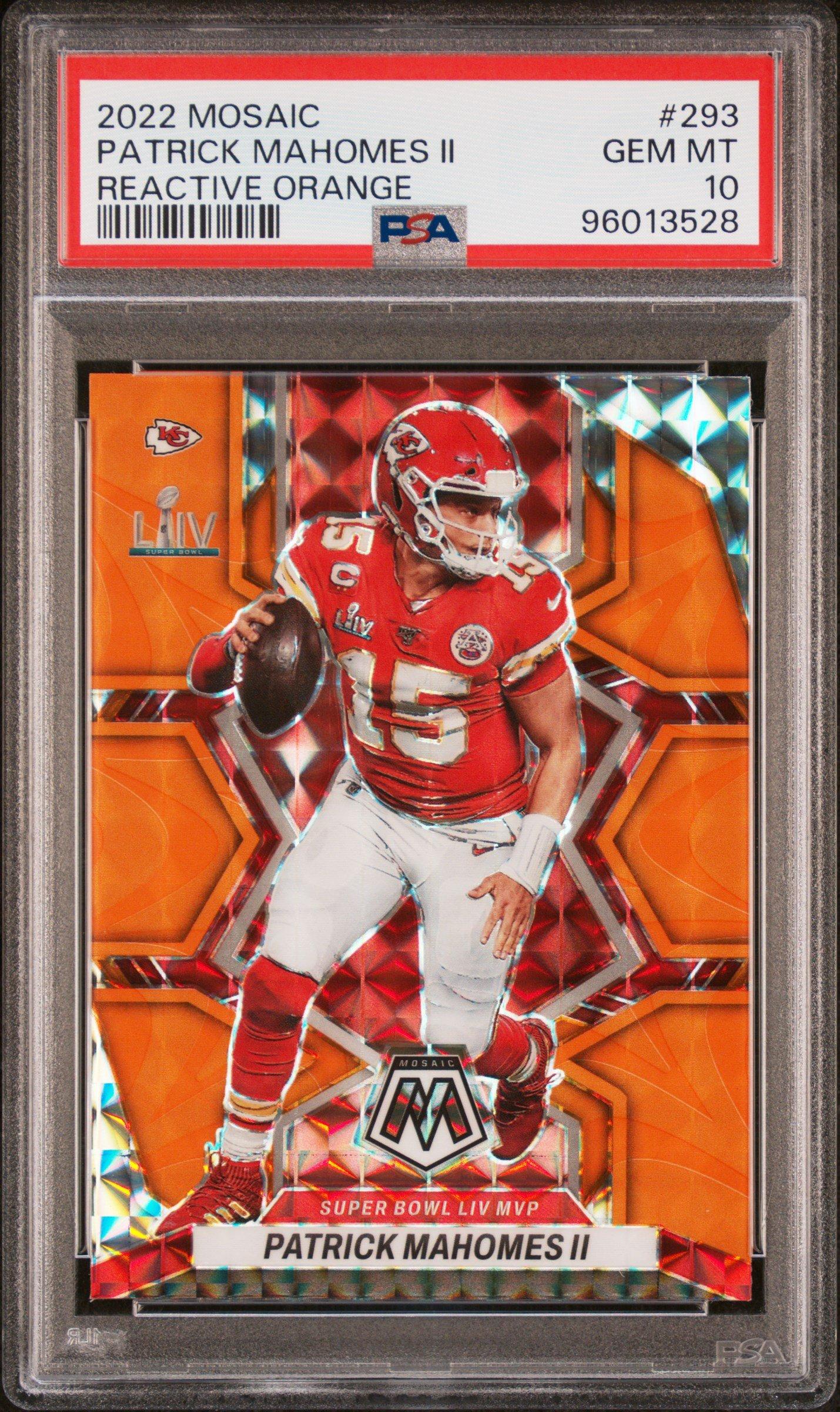 さ*ー様 2022 Patrick Mas II 2022 Panini Mosaic 293 Patrick Mahomes Ii Reactive Orange PSA 10