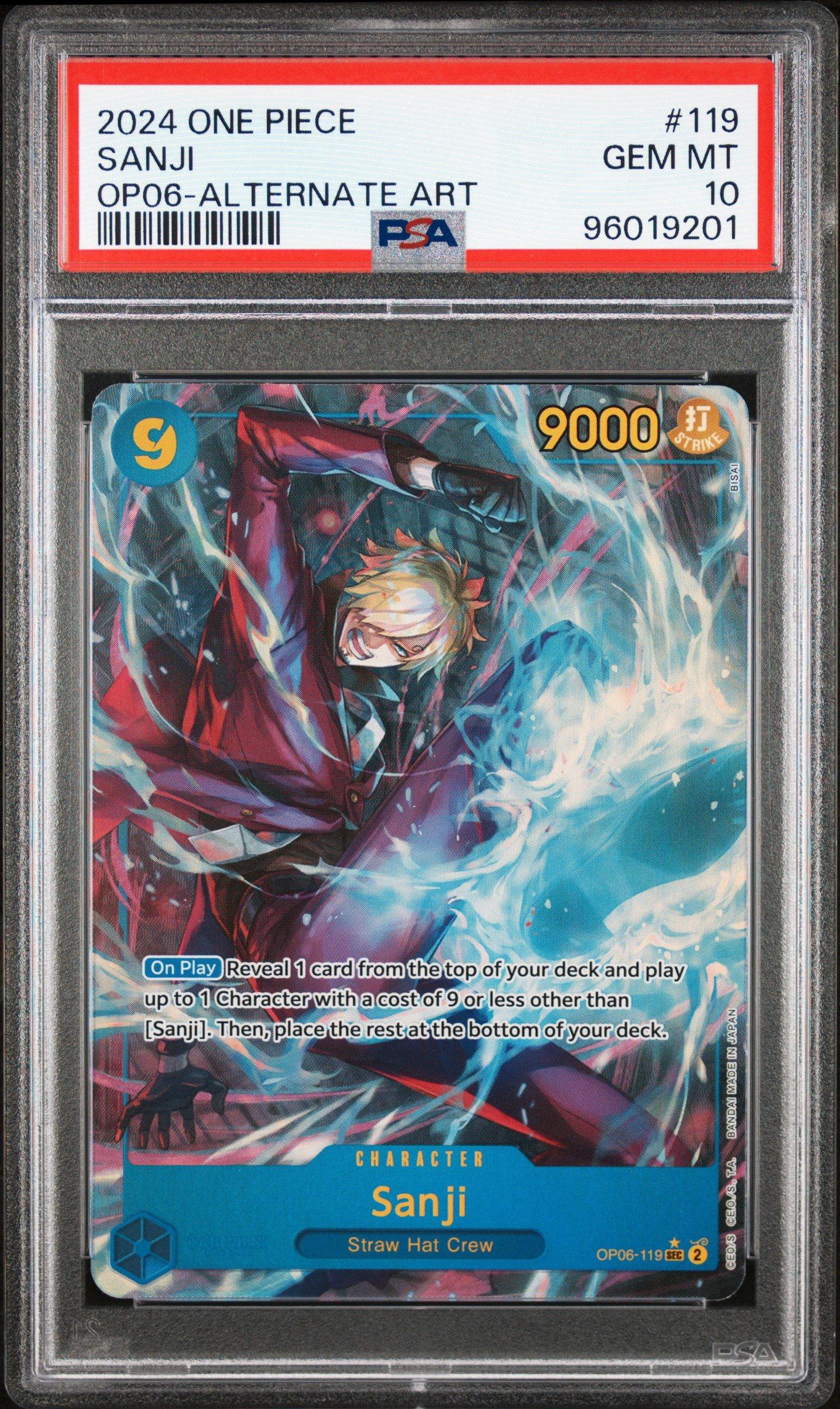 2024 One Piece Wings Of The Captain 119 Sanji Alternate Art PSA 10 