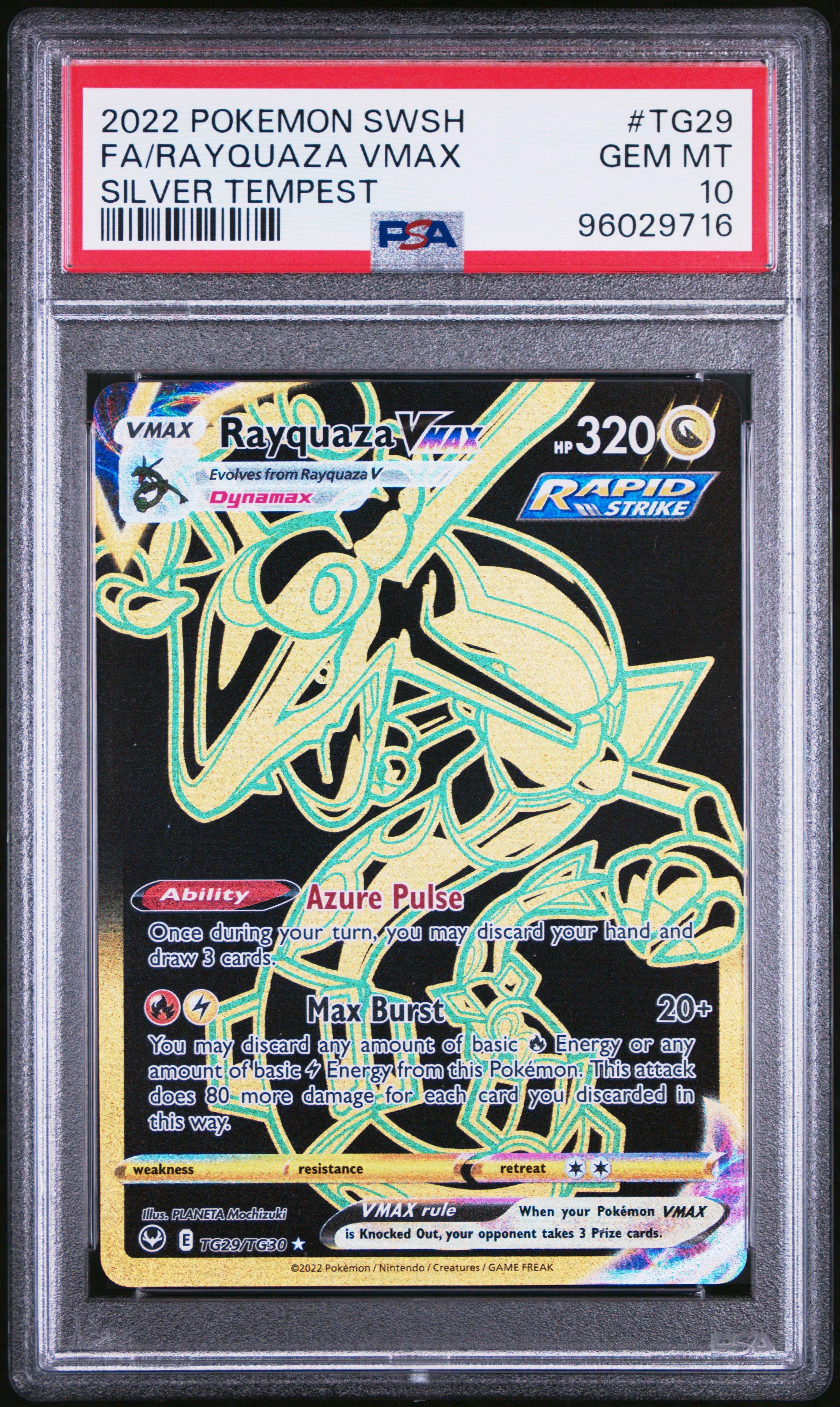 2022 Pokemon Sword & Shield Silver Tempest Tg29 Full Art/rayquaza