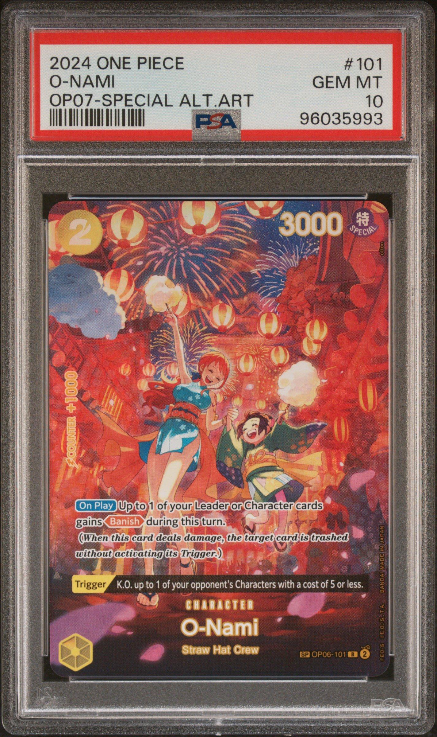 PSA10オナミ #101 PSA 10 ONAMI SP ALT ART OP06-101 ONE PIECE JAPANESE 500
