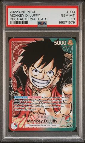 ONE PIECE Card PSA 10 Shanks OP01-120 P-SEC secret Comic