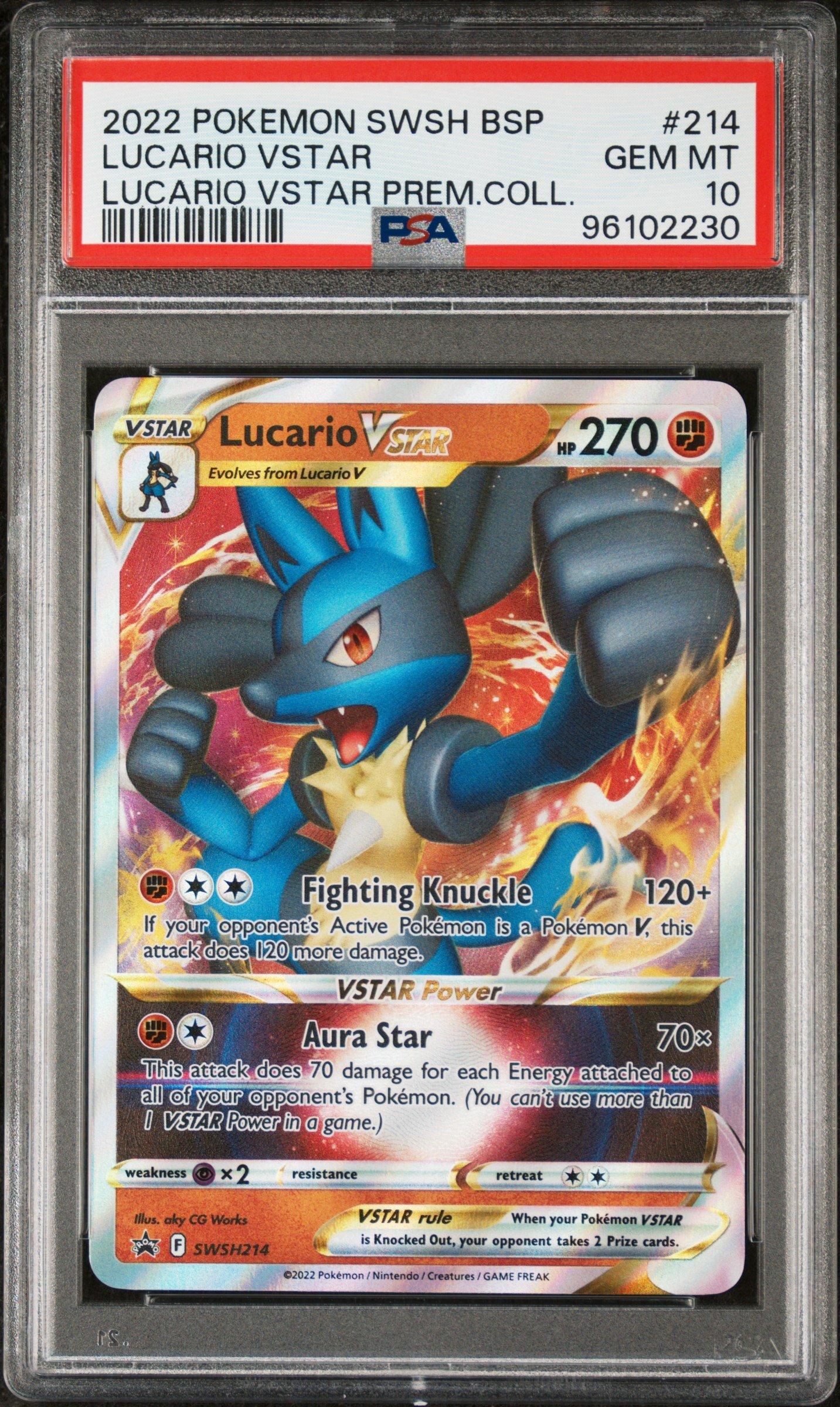 2022 ルカリオ VSTAR PSA 10 PSA 10 Lucario VSTAR HR 305/S-P 2022 event winner promo