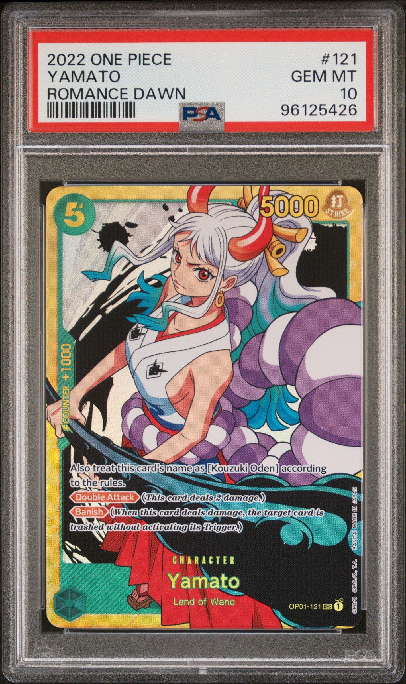2022 One Piece Op01-romance Dawn 121 Yamato PSA 10 Graded Card