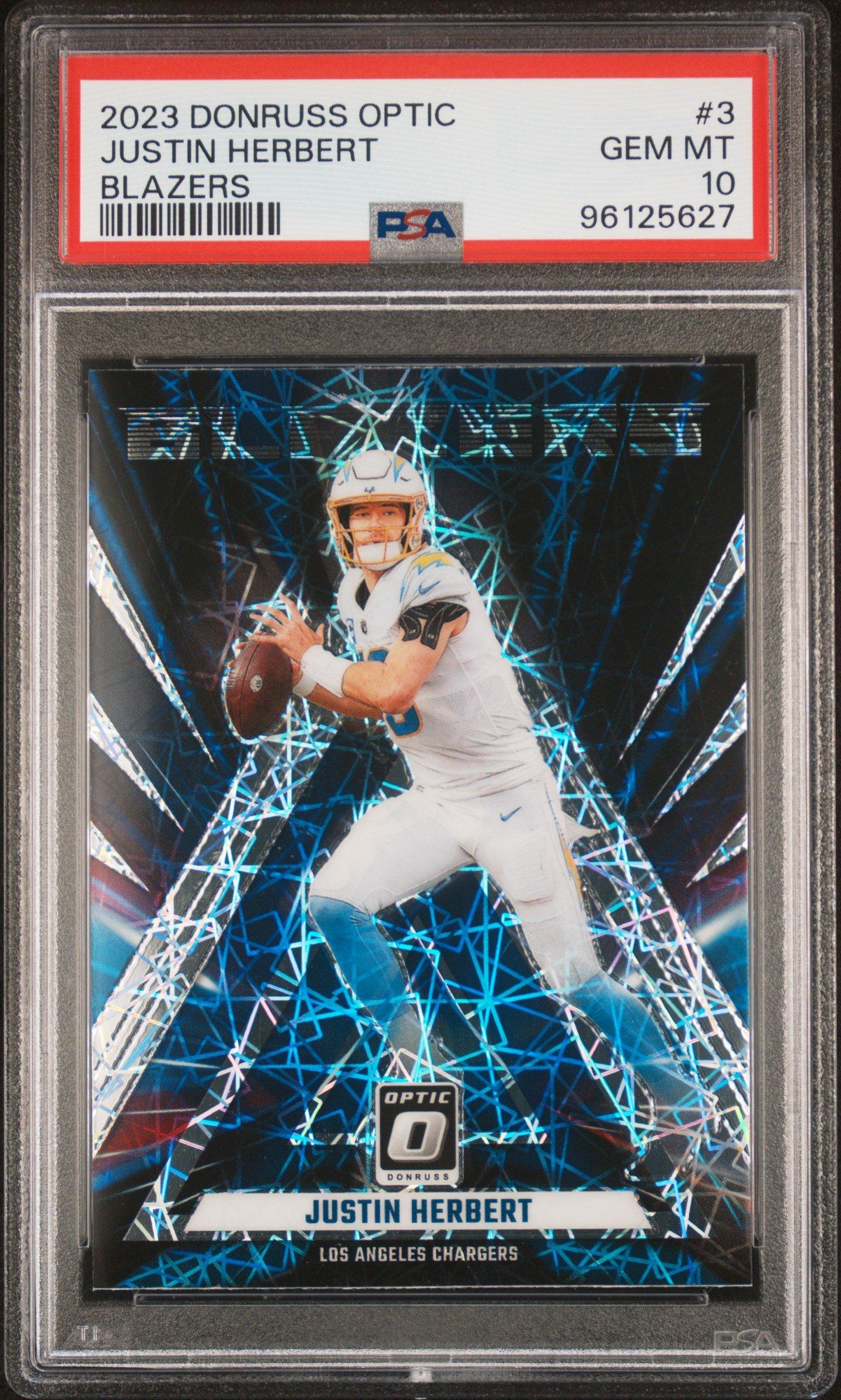 2023 Panini Donruss Optic Blazers 3 Justin Herbert PSA 10 Graded
