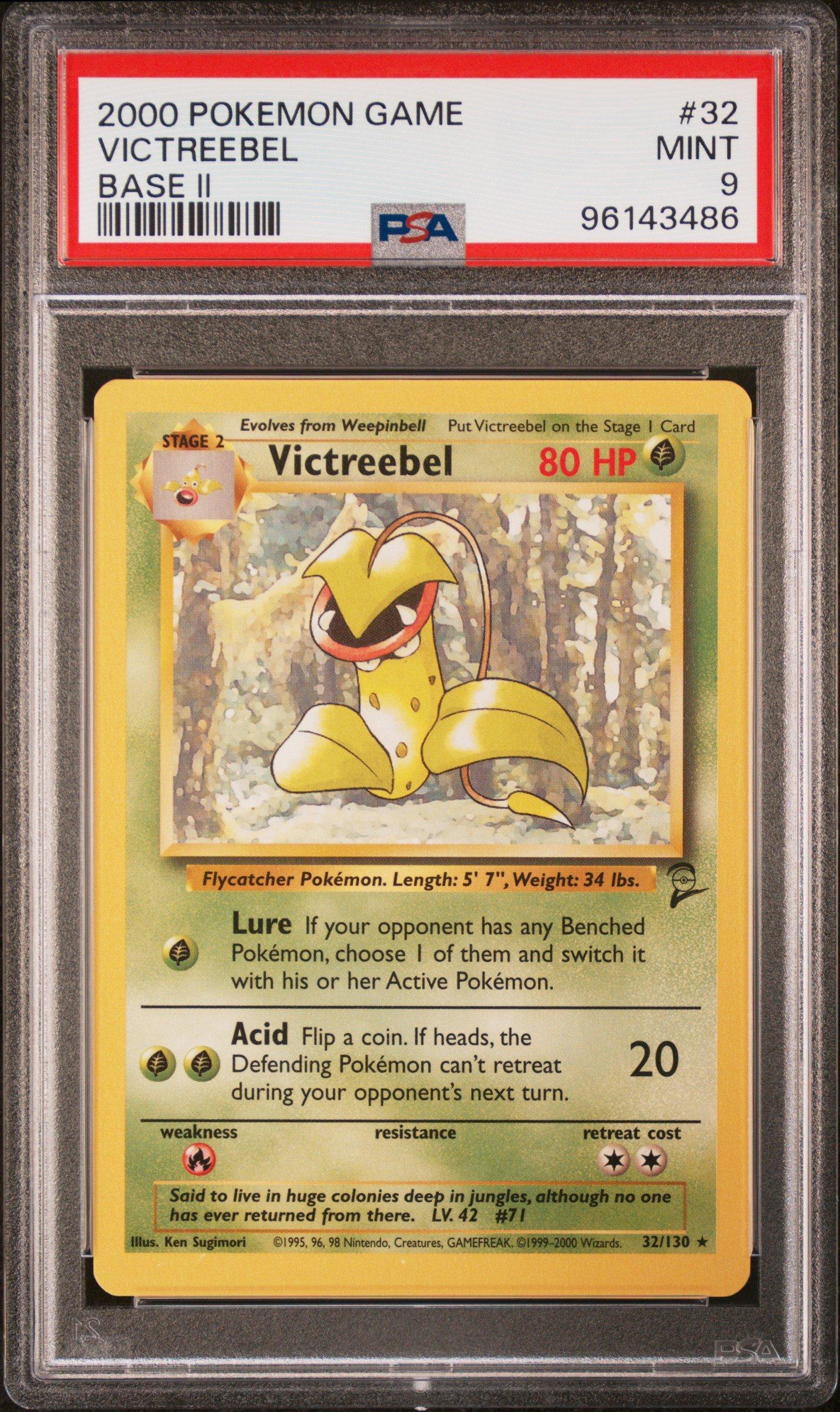 2000 Pokemon Game Base Ii 32 Victreebel PSA 9