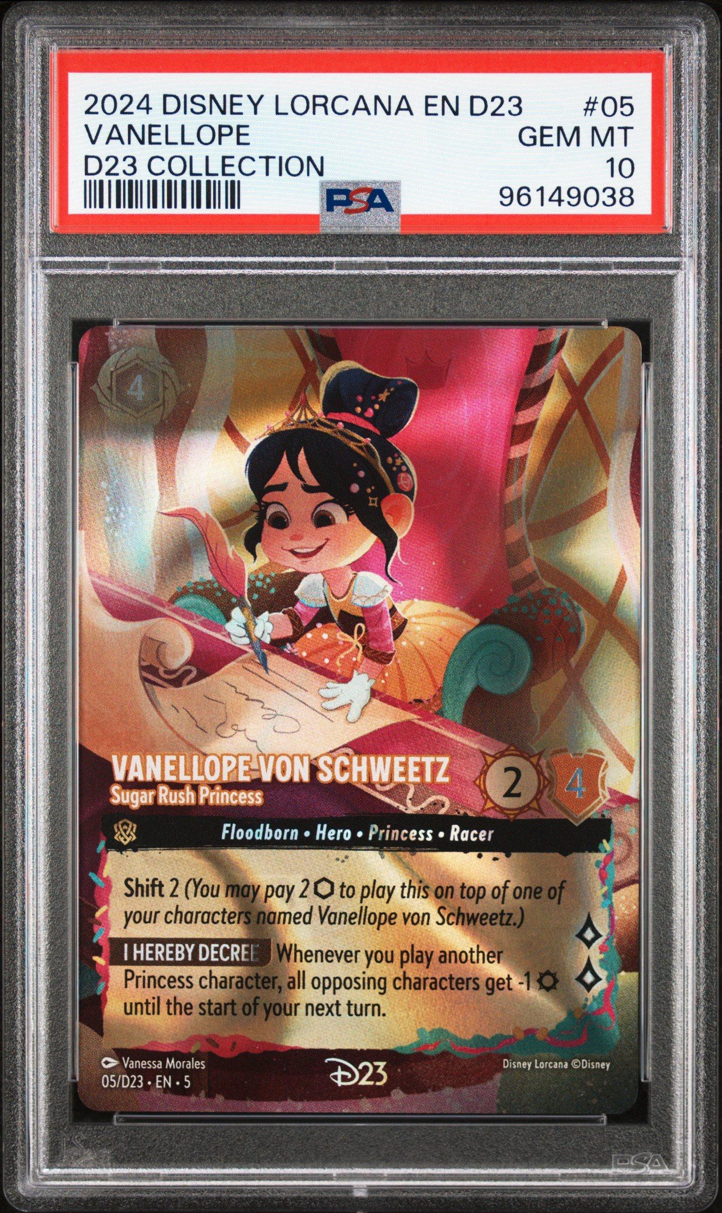 2024 Disney Lorcana En D23-d23 Expo Promo 05 Vanellope Von Schweetz - Sugar Rush Princess D23 Collection PSA 10