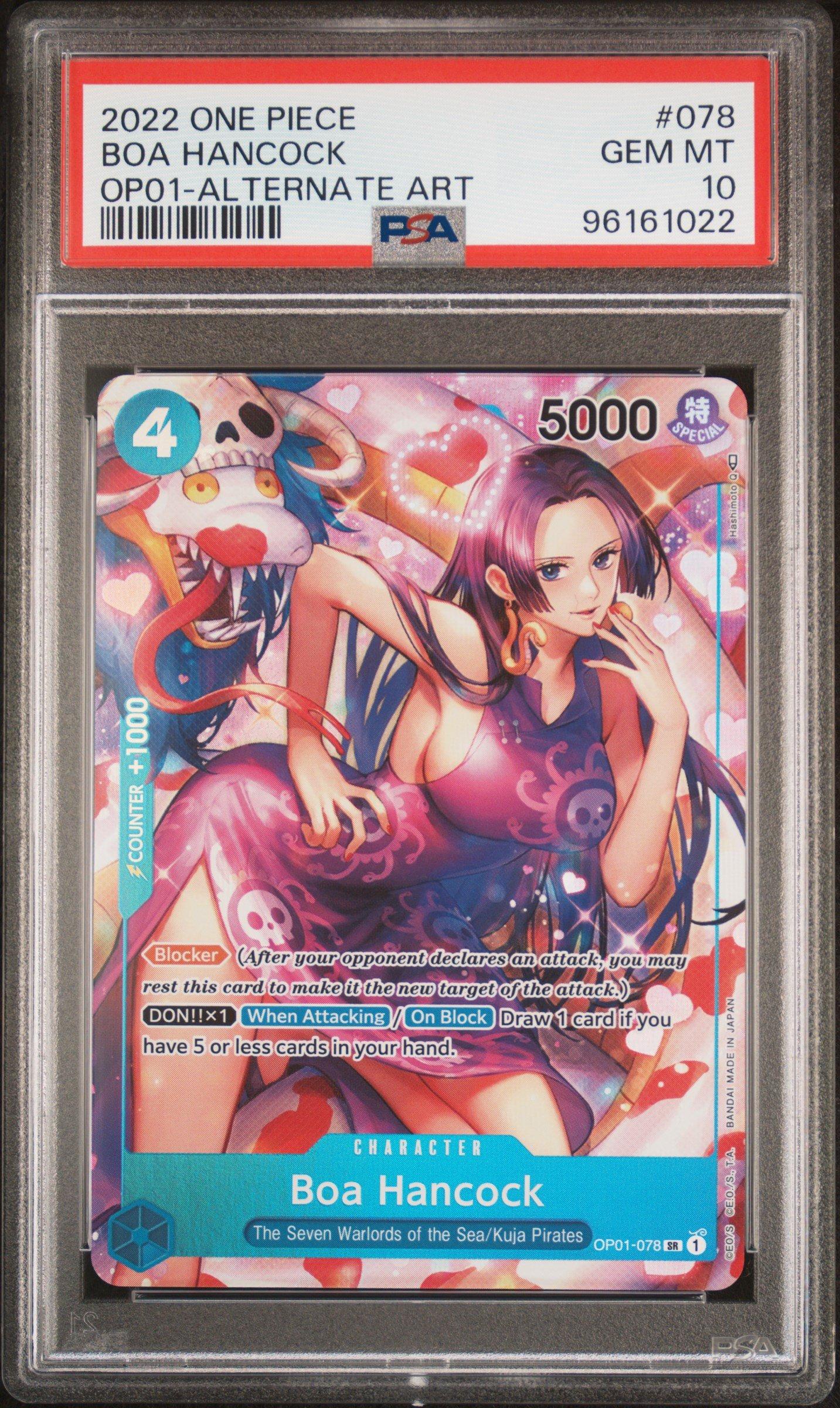 2022 One Piece Op01-romance Dawn 078 Boa Hancock Alternate Art PSA