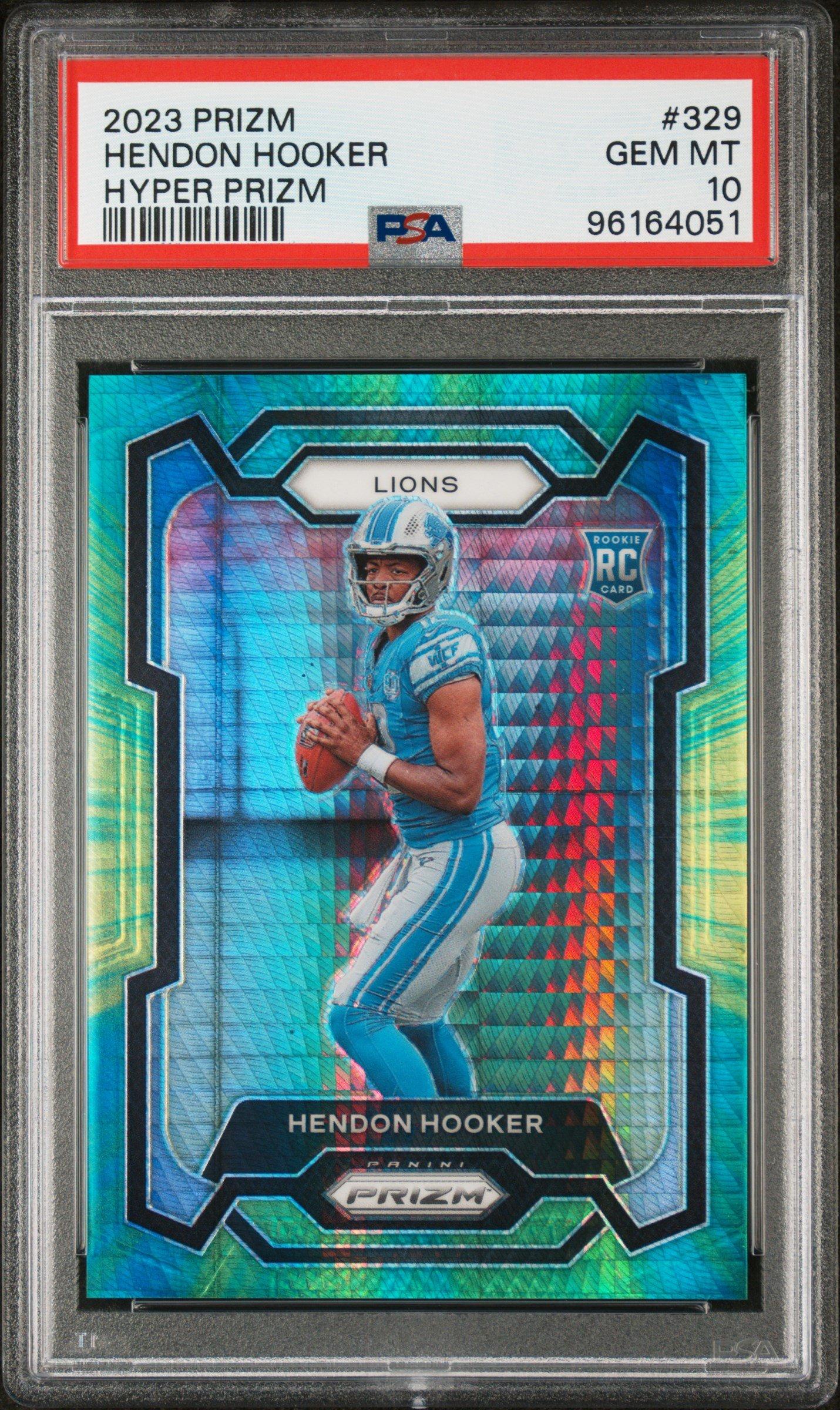 2023 Panini Prizm 329 Hendon Hooker Hyper Prizm PSA 10