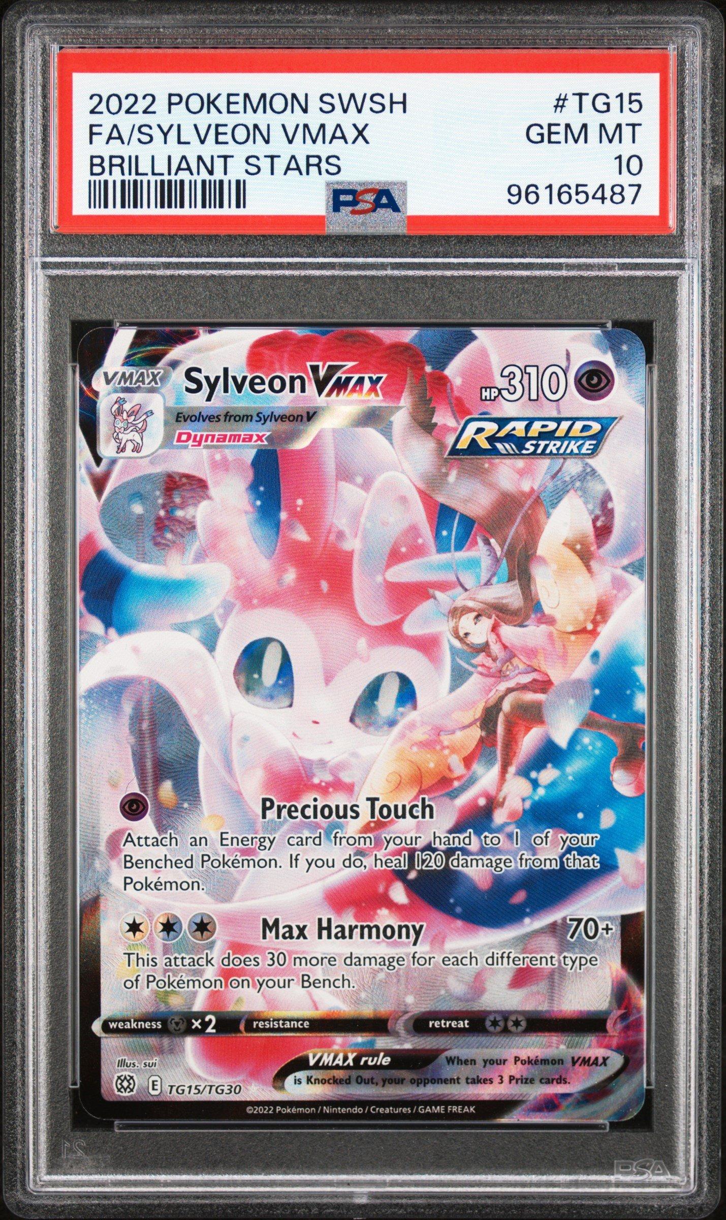 sylveon full art pokemon card V - TG14/TG30 - Brilliant Stars - Trainer Gallery Evolves from Sylveon V Type Sylveon VMAX (Alternate Art Secret)