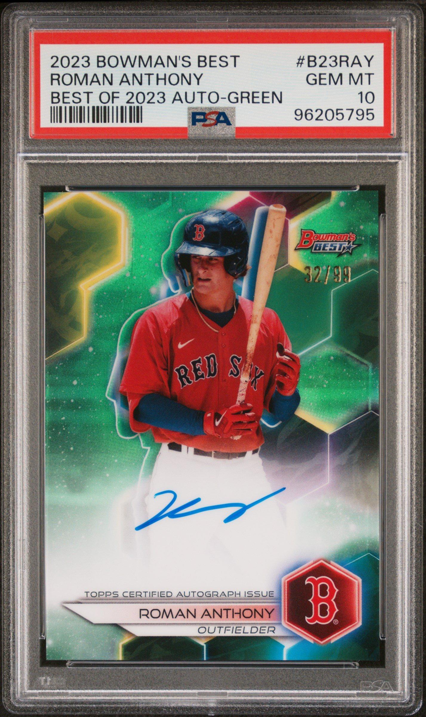 2023 Bowman's Best Best Of 2023 Autographs B23ray Roman Anthony Green Refractor PSA 10