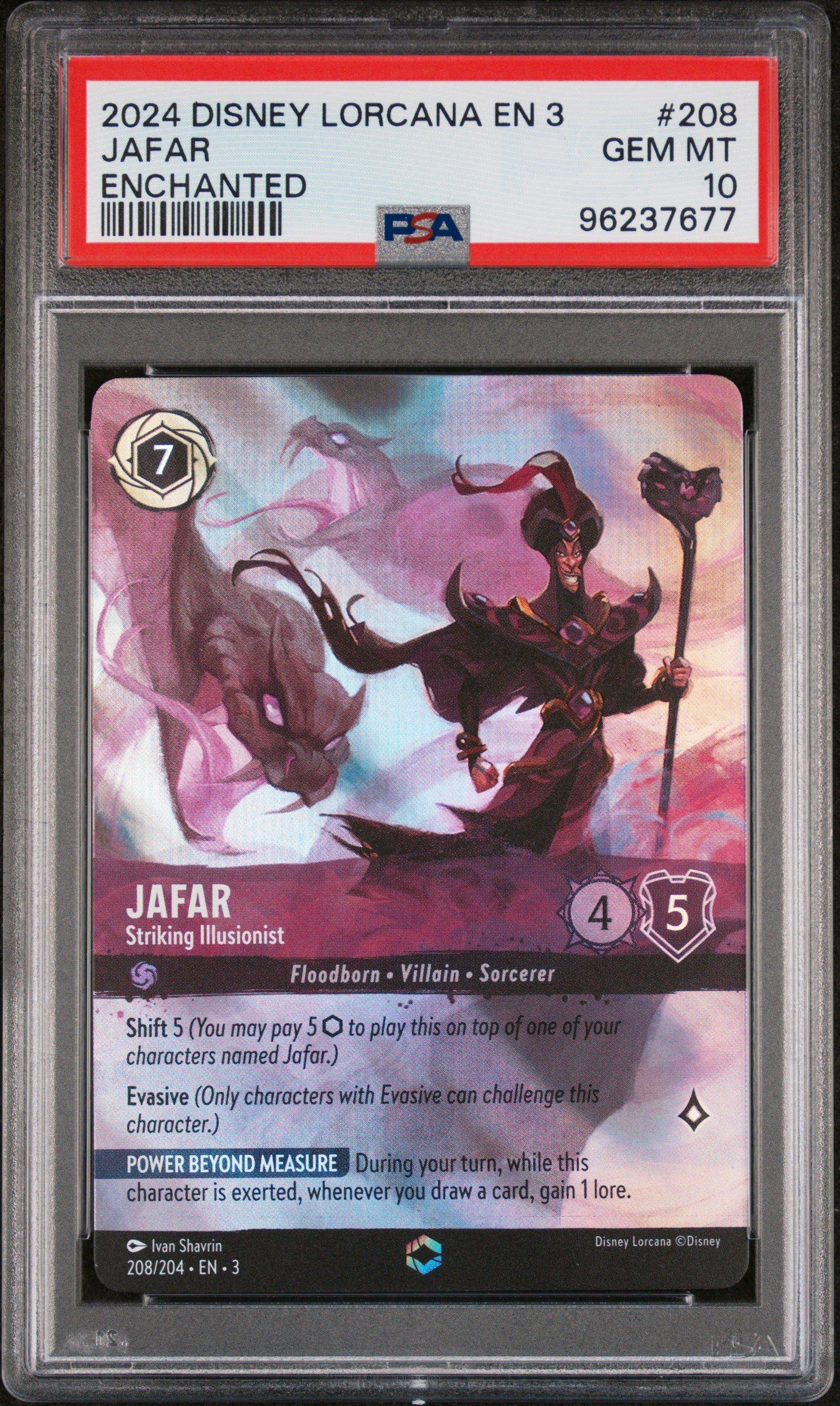 2024 Disney Lorcana En 3-into The Inklands 208 Jafar - Striking