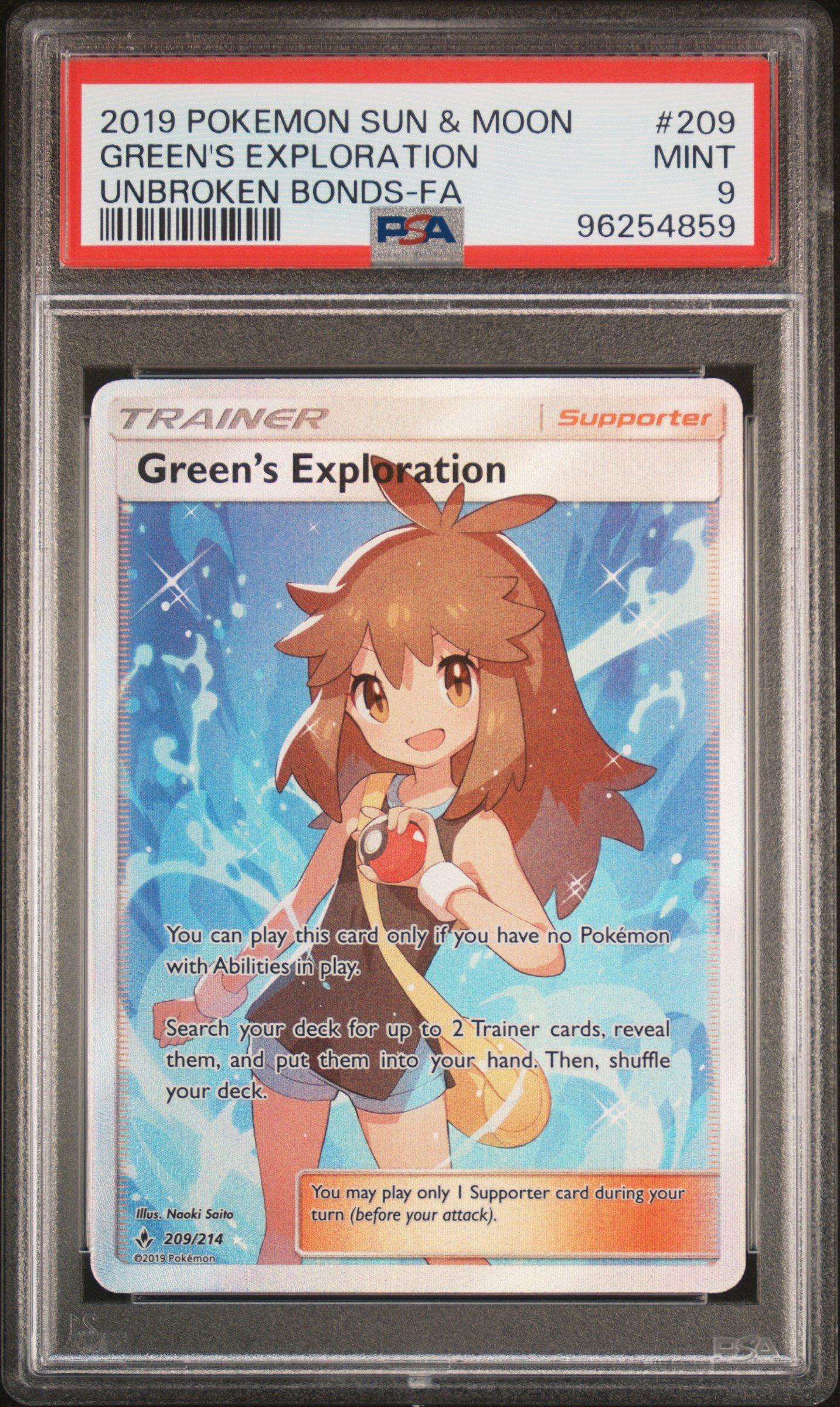 2019 Pokemon Sun & Moon Unbroken Bonds 209 Full Art/green's Exploration ...