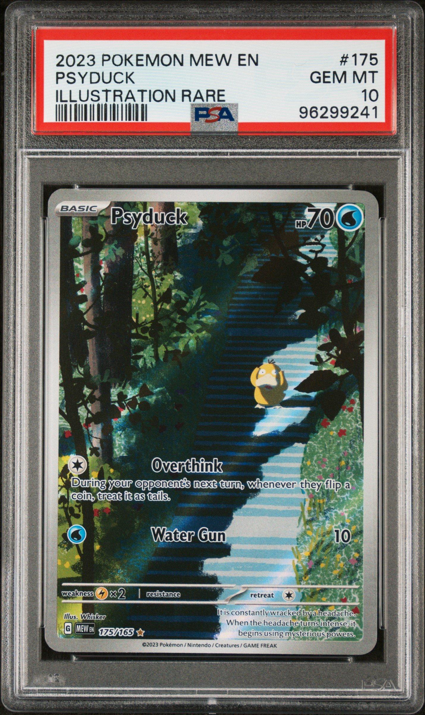 2023 Pokemon Mew En-151 175 Psyduck Illustration Rare PSA 10