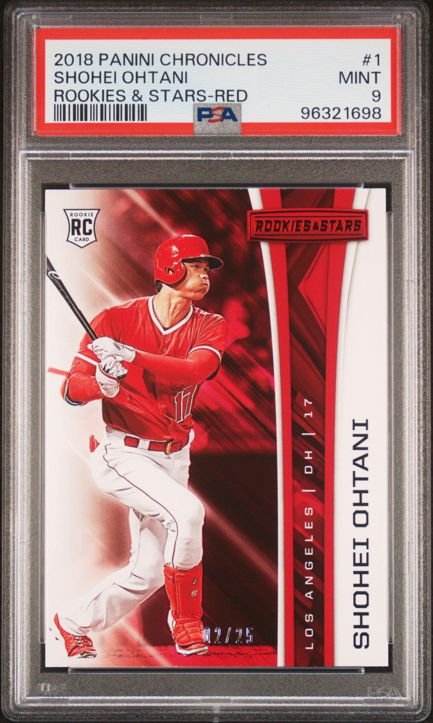 2018 Panini Chronicles Rookies & Stars 1 Shohei Ohtani Red PSA 9