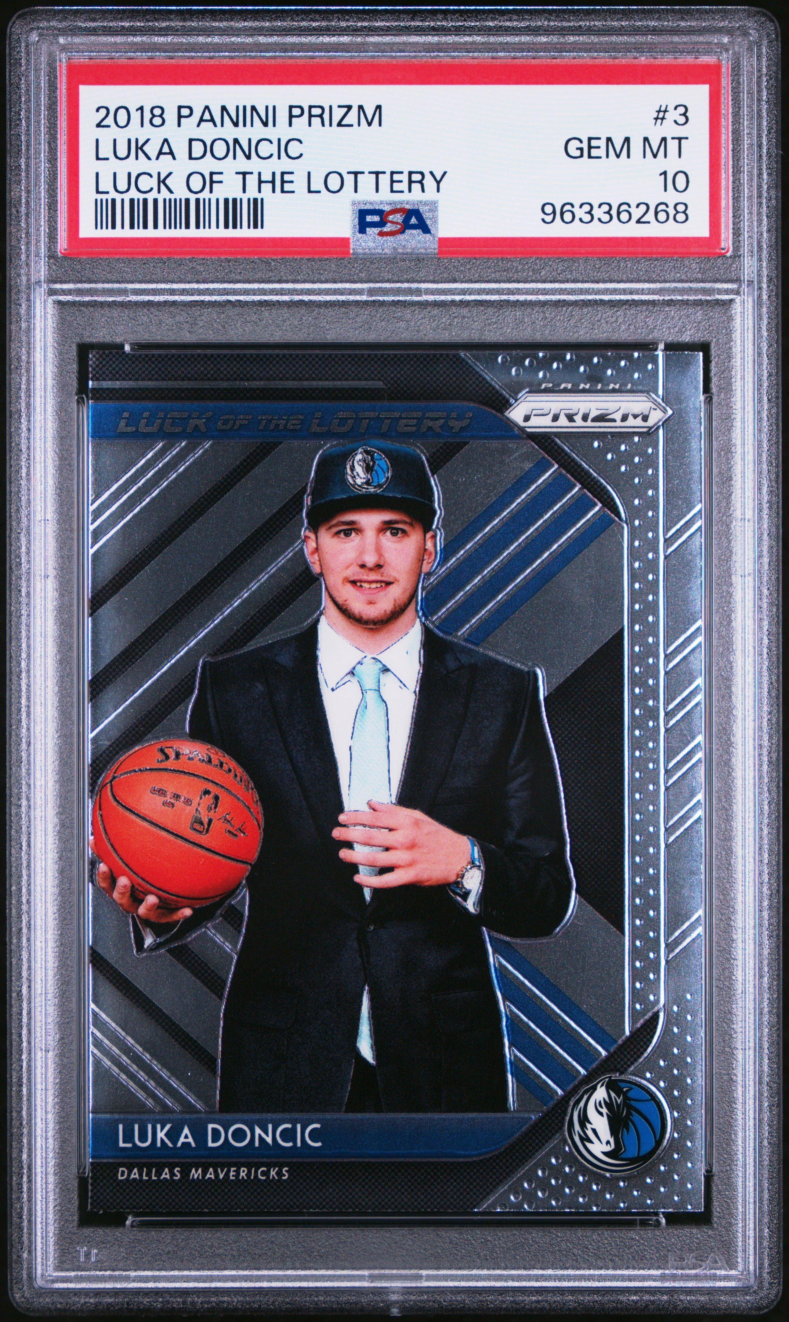 2018 Panini Prizm Luck Of The Lottery 3 Luka Doncic PSA 10