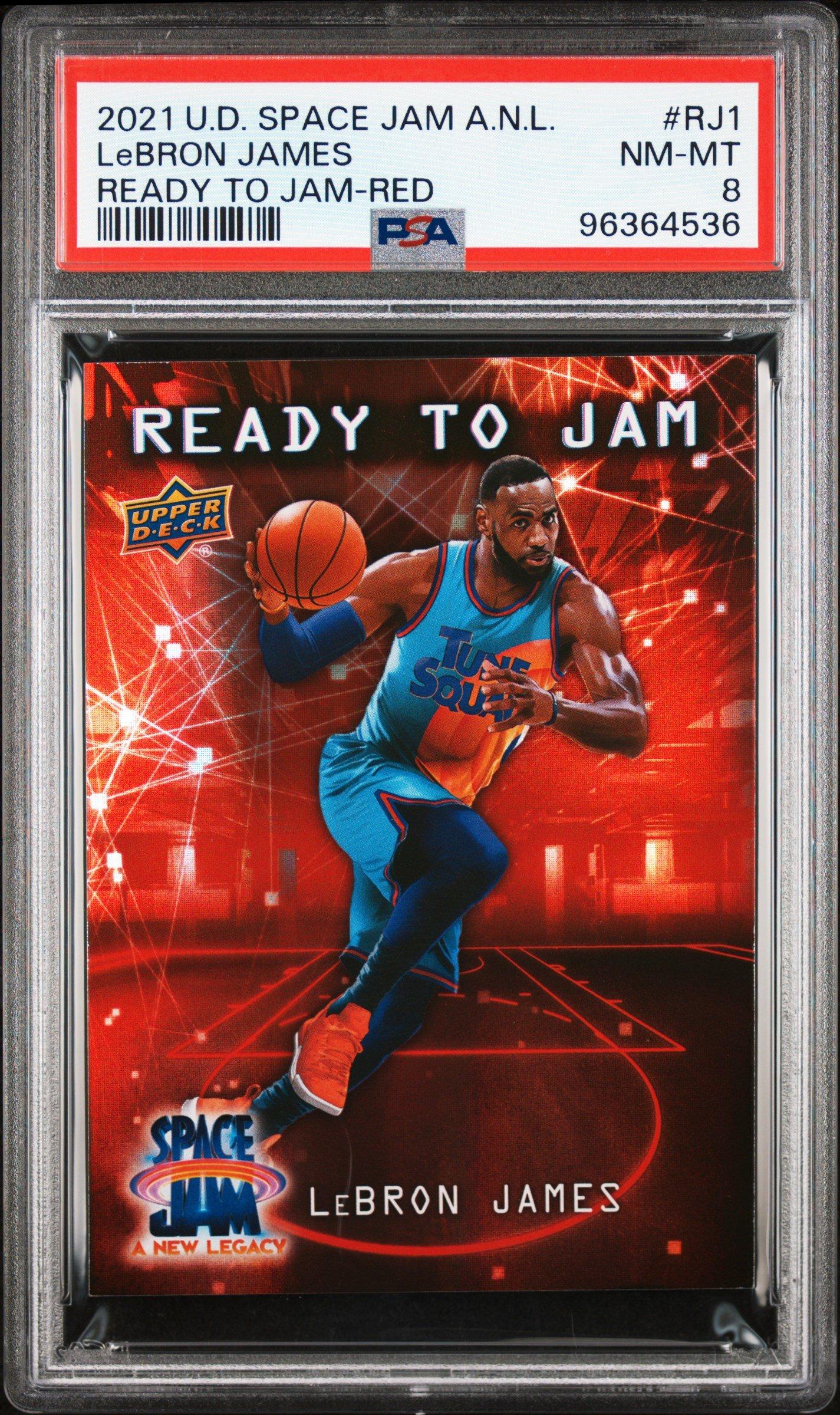 2021 Upper Deck Space Jam A New Legacy Ready To Jam Rj1 Lebron James Red PSA 8