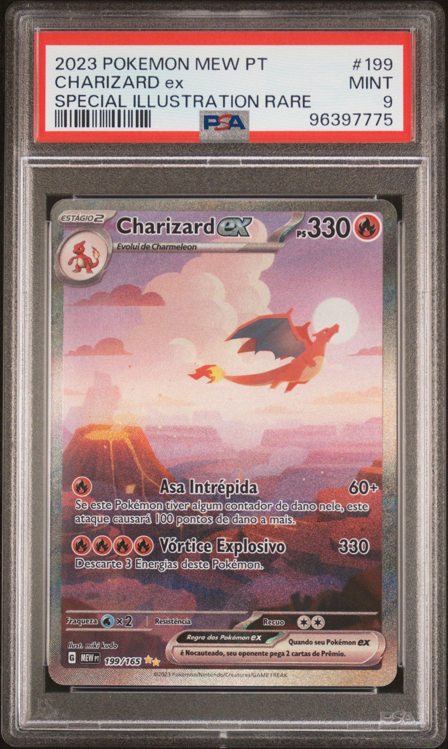 2023 Pokemon Portuguese Mew Pt-151 199 Charizard Ex Special Illustration Rare PSA 9