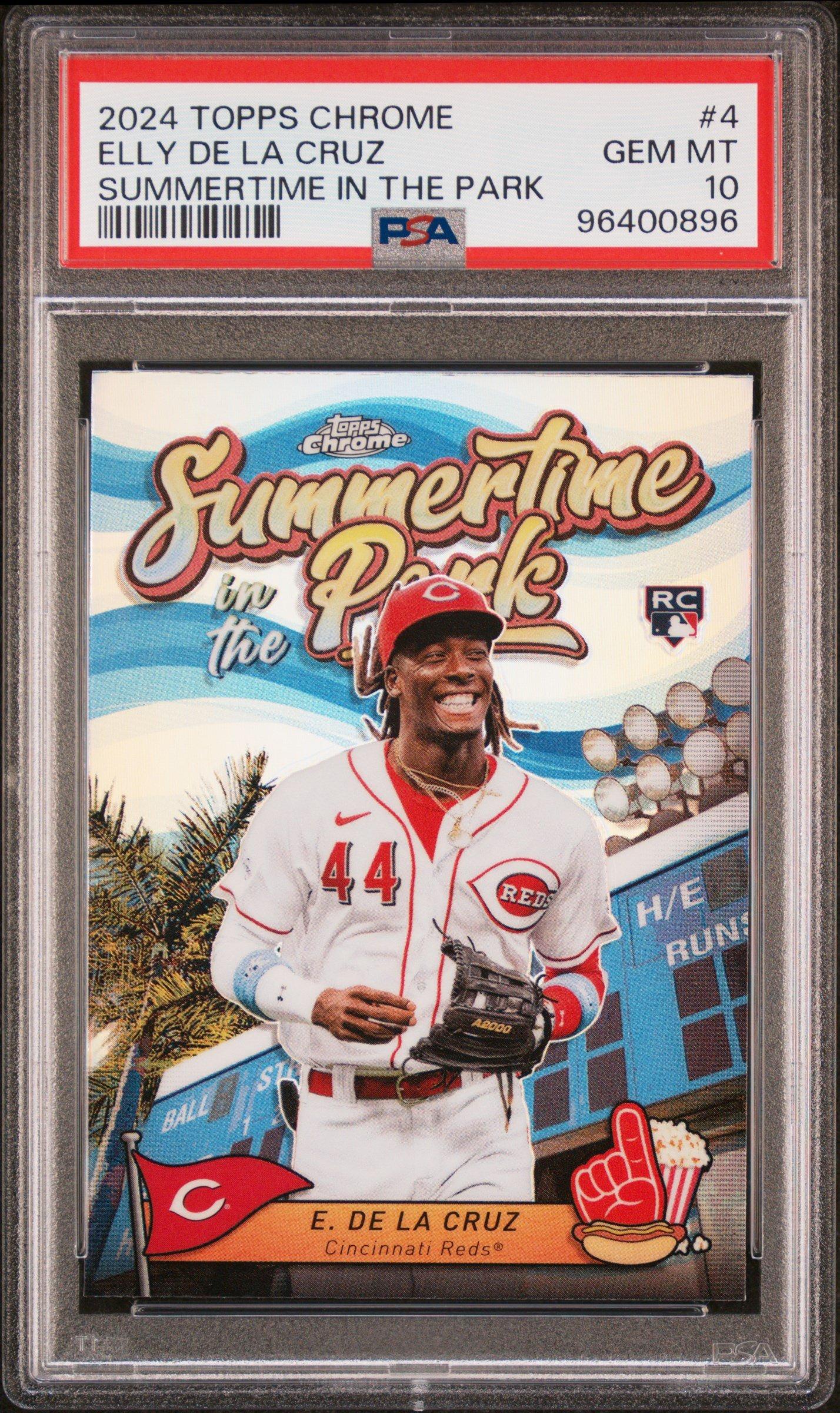2024 Topps Chrome Summertime In The Park 4 Elly De La Cruz PSA 10