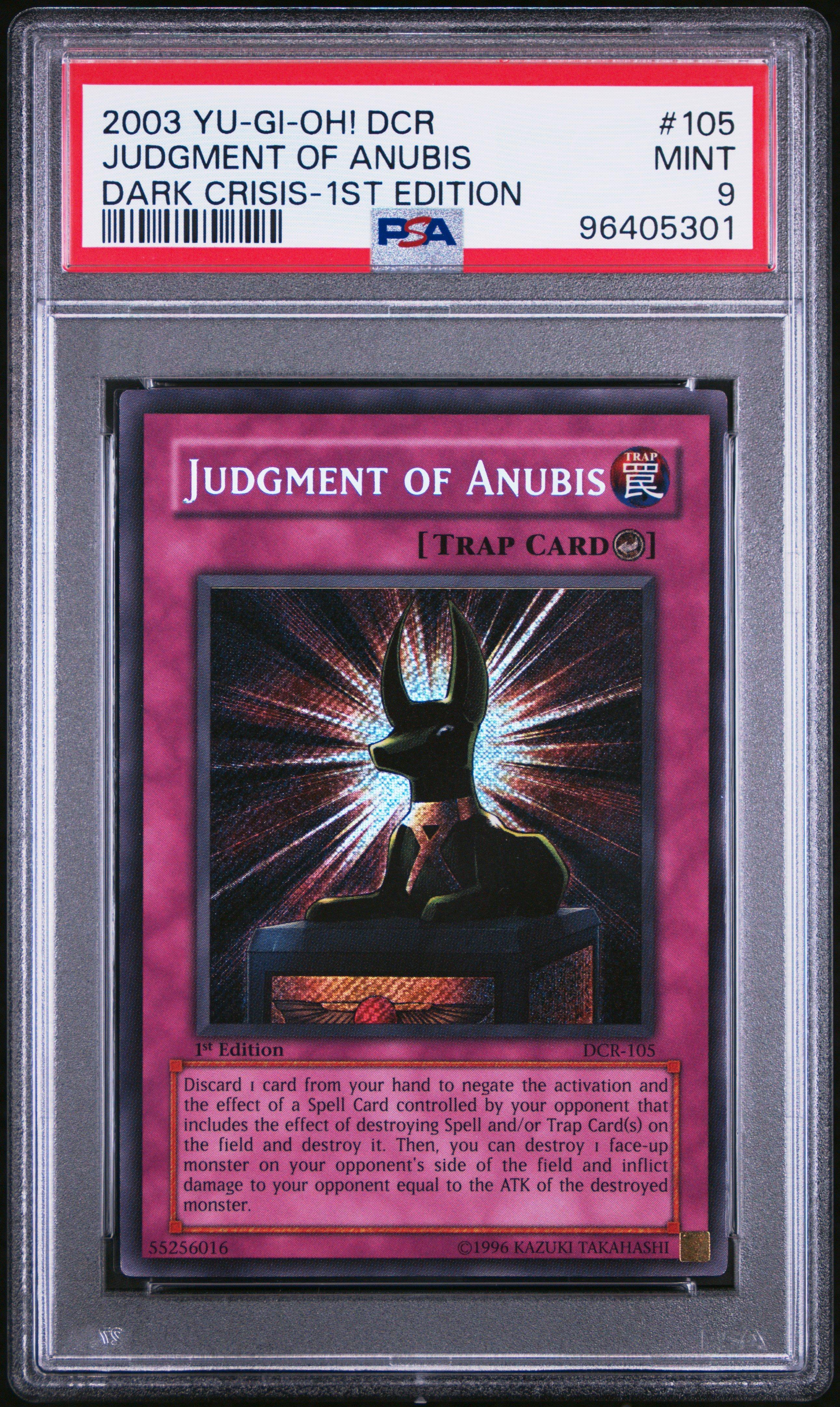 2003 Yu-gi-oh! Dcr-dark Crisis 105 Judgment Of Anubis 1st Edition PSA 9