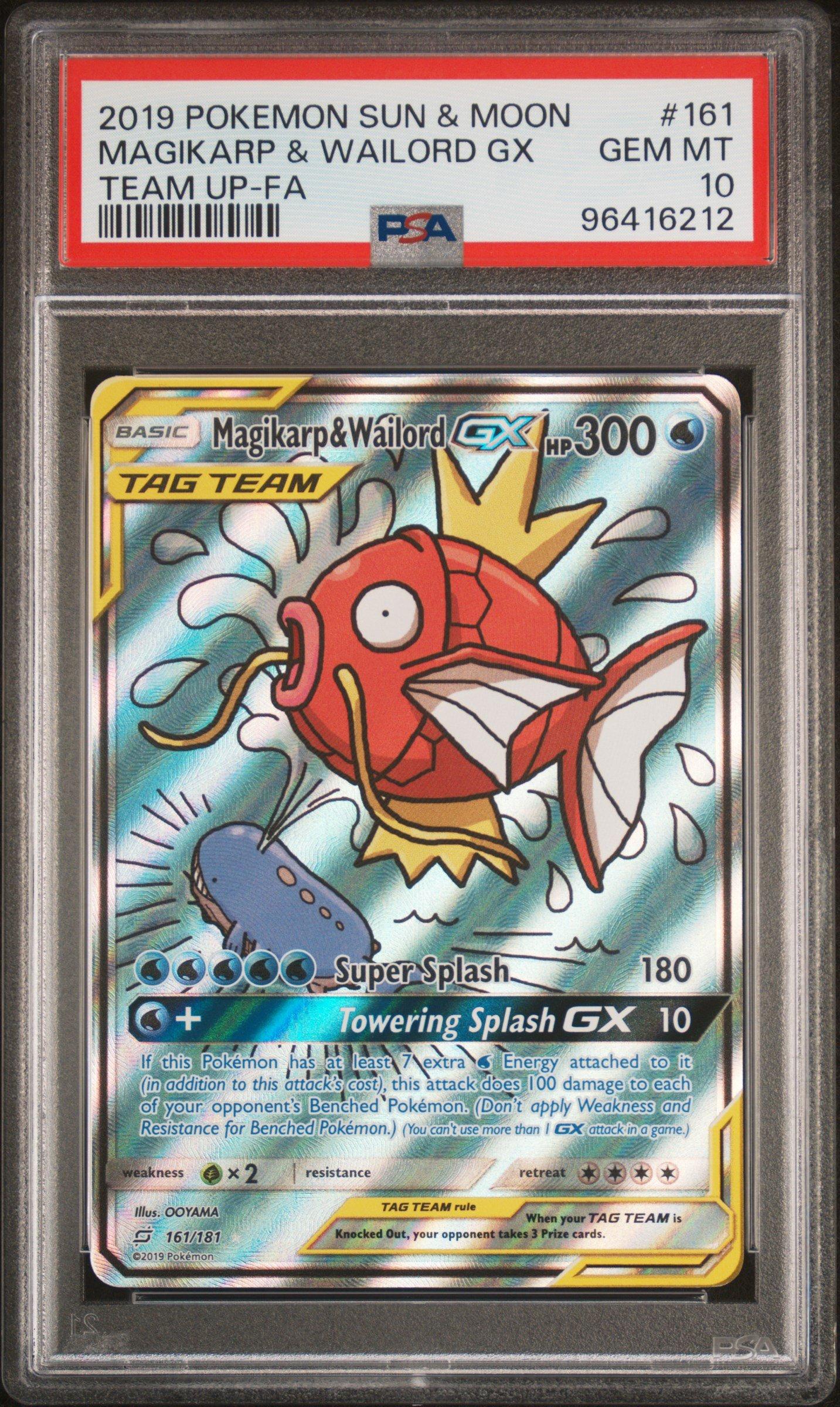 2019 Pokemon Sun & Moon Team Up 161 Full Art/magikarp & Wailord Gx PSA 10  Graded Card | GameStop