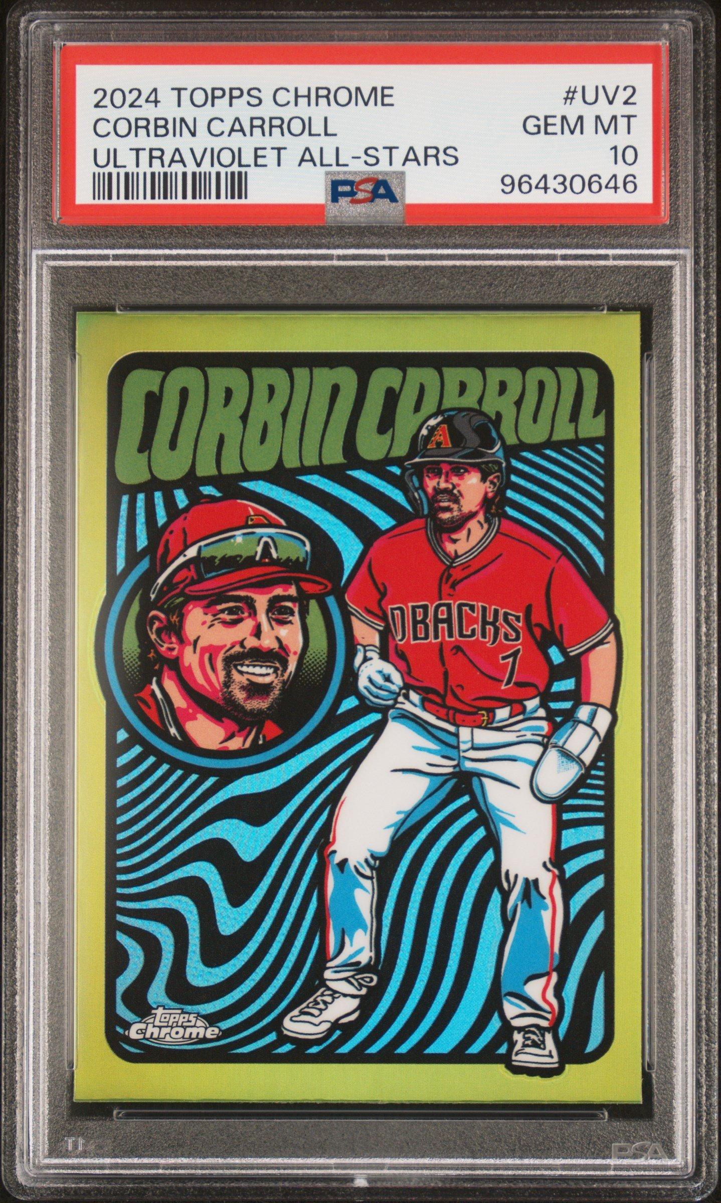 2024 Topps Chrome Ultraviolet All-stars Uv2 Corbin Carroll PSA 10