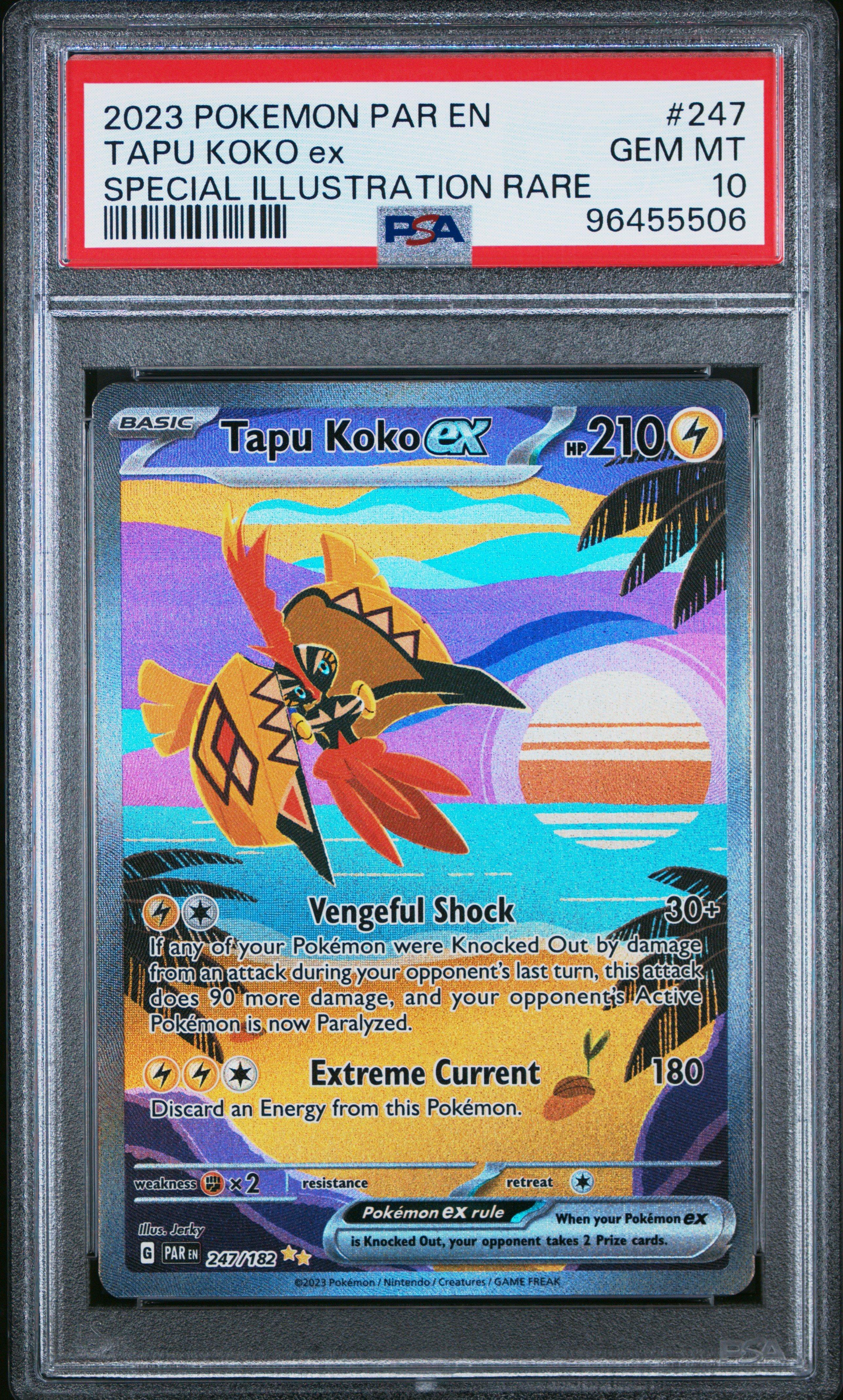 2023 Pokemon Par En-paradox Rift 247 Tapu Koko Ex Special Illustration ...